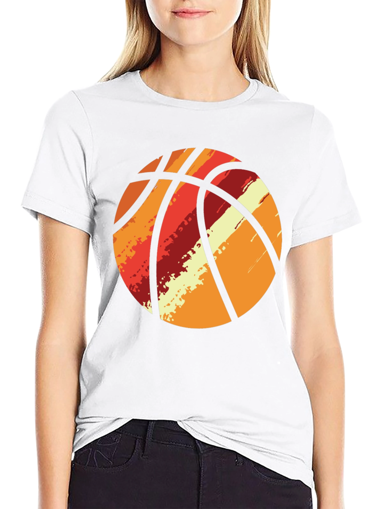 Retro Basketball Graphic Tee - Black