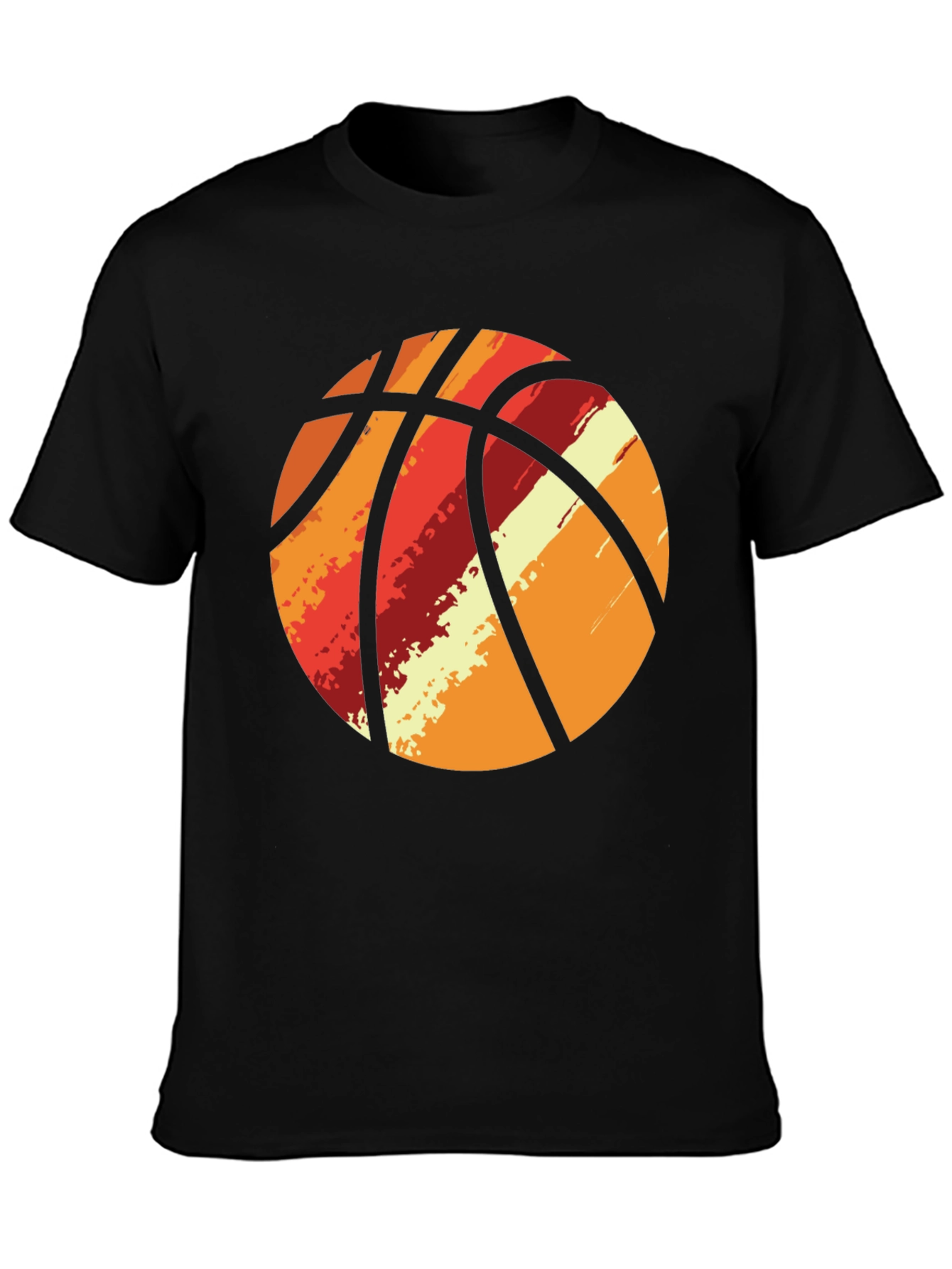 Retro Basketball Graphic Tee - Black
