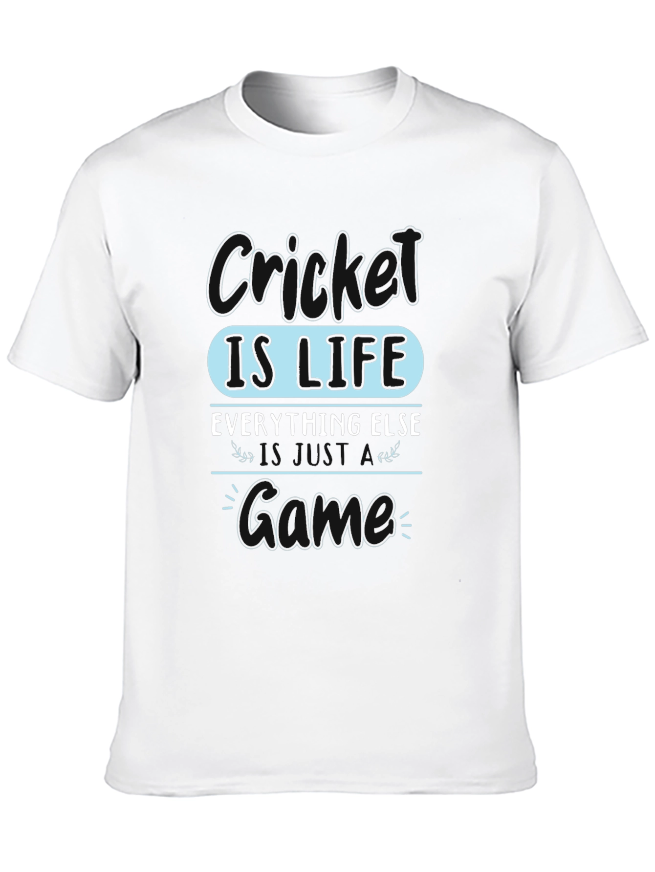 Cricket is Life Black Graphic Tee