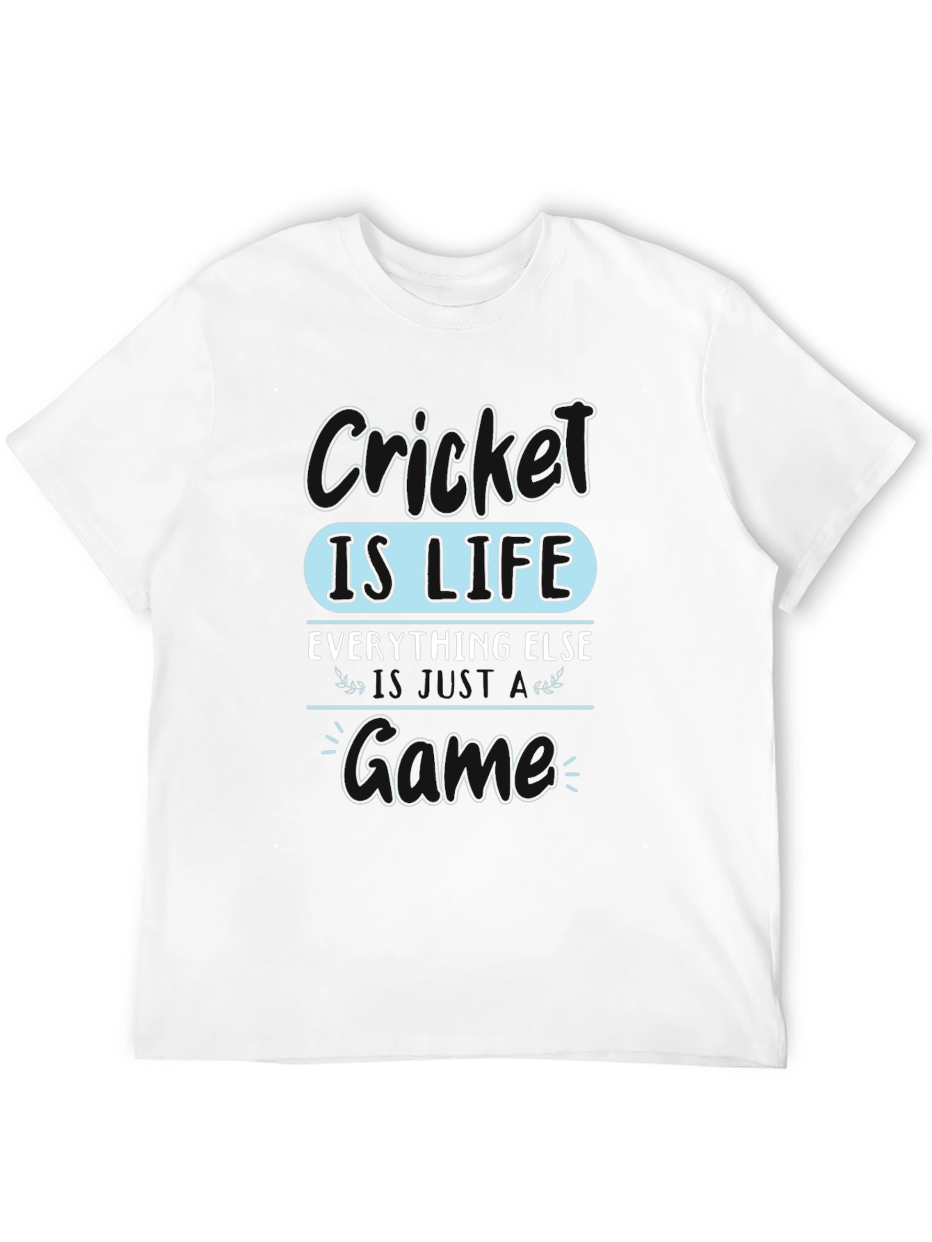 Cricket is Life Black Graphic Tee