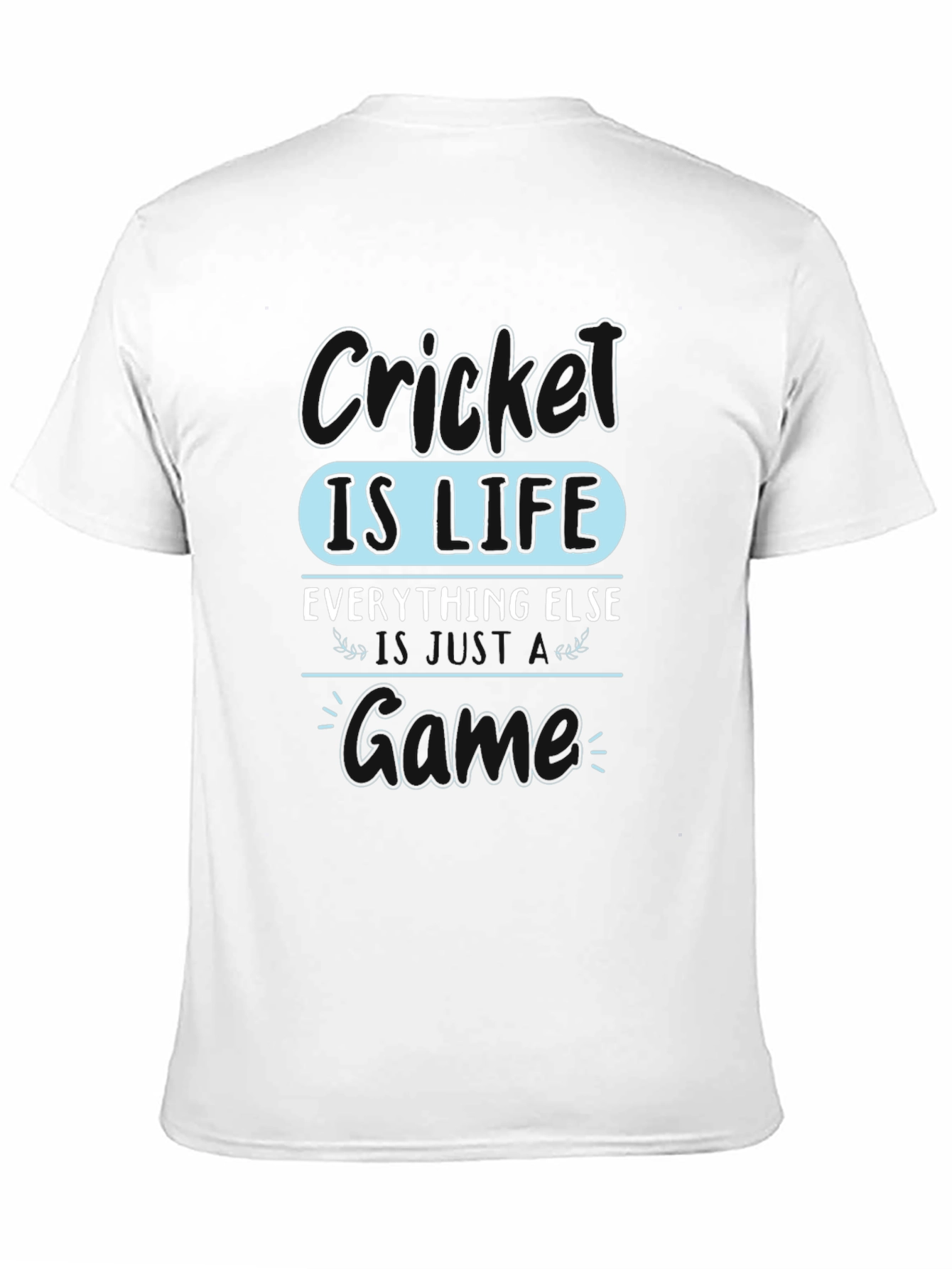 Cricket is Life Black Graphic Tee
