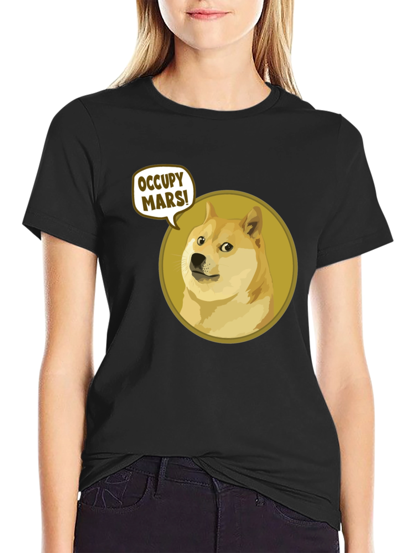 Occupy Mars Doge T-Shirt - Black