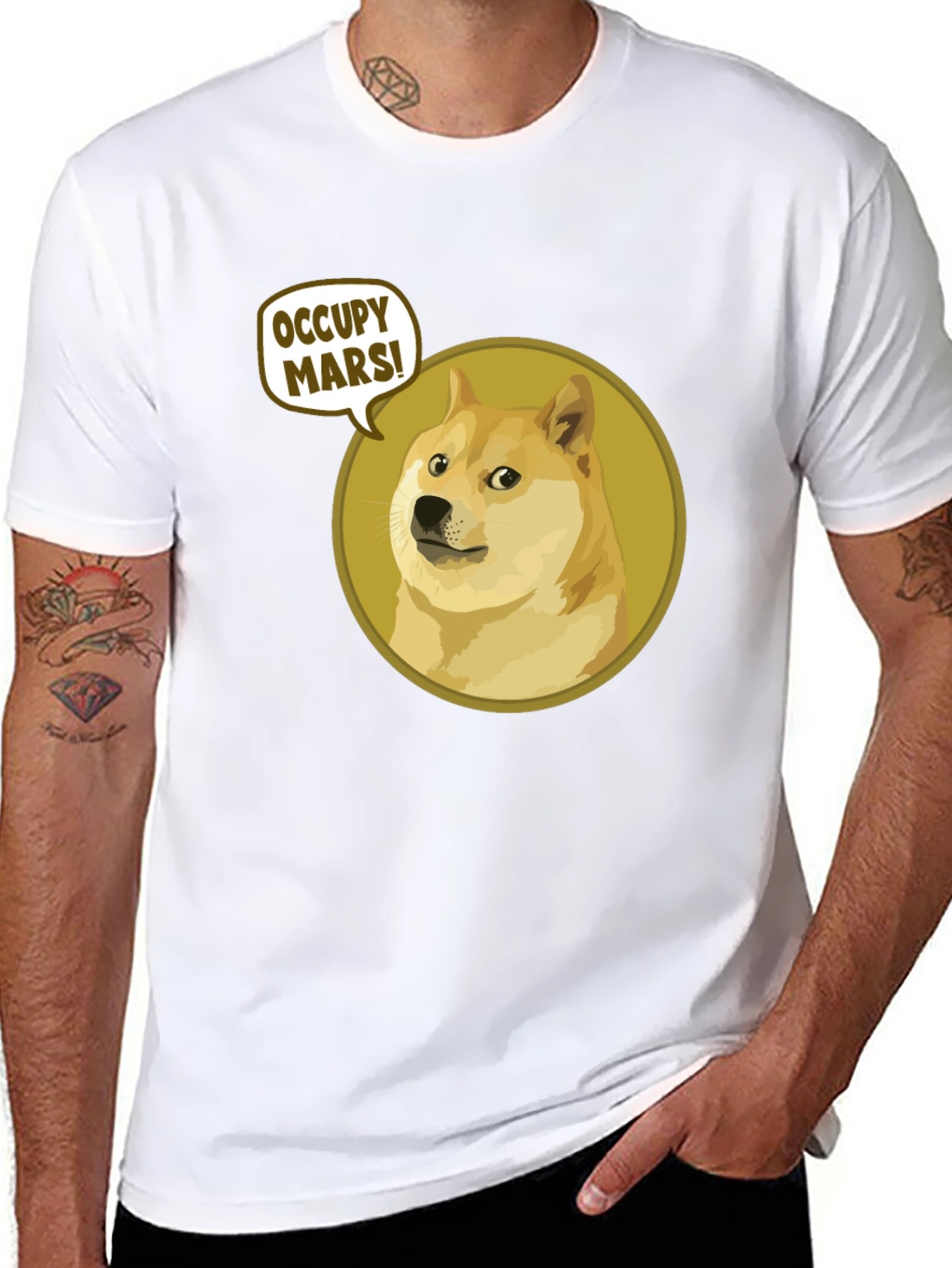 Occupy Mars Doge T-Shirt - Black