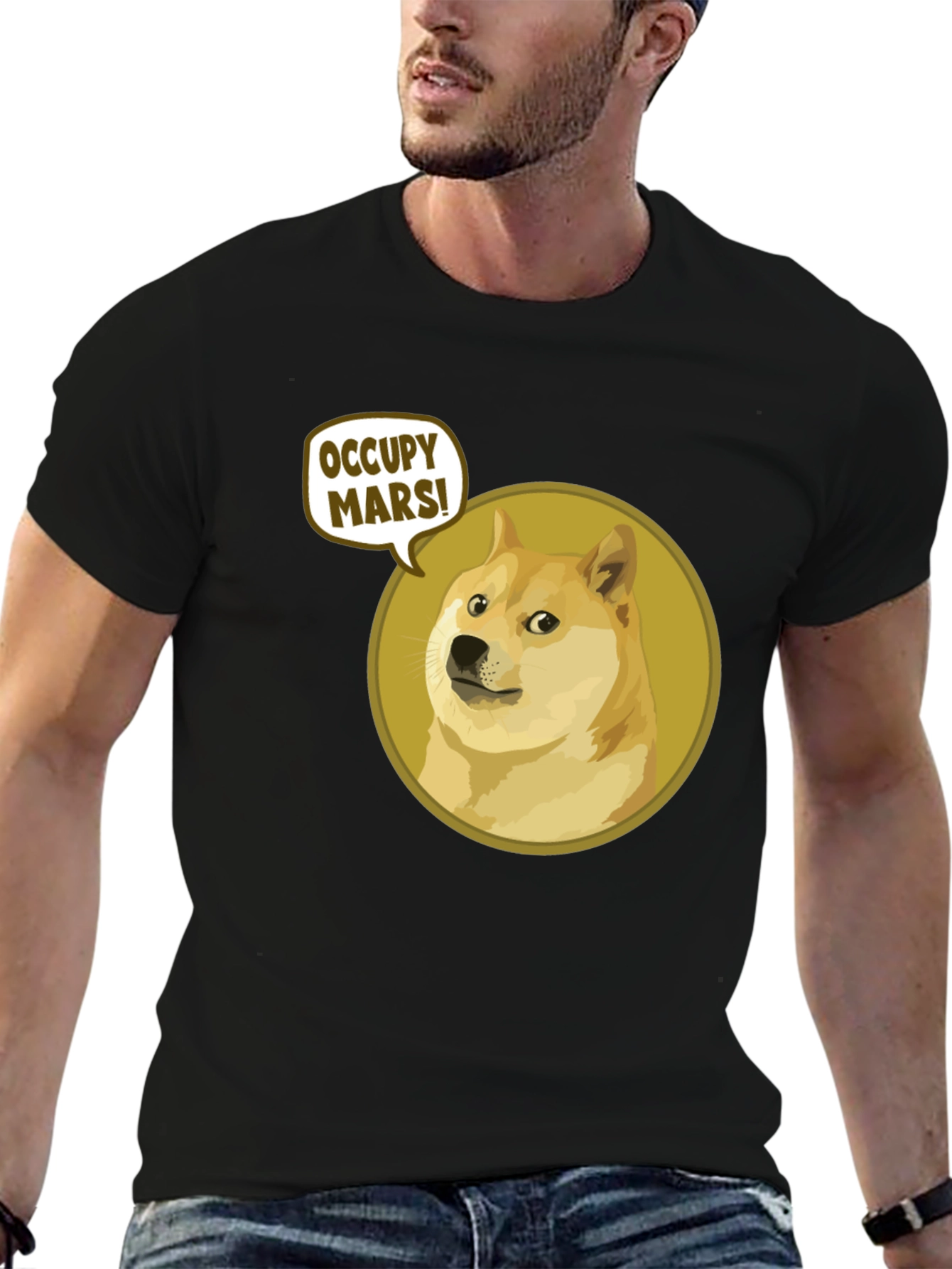 Occupy Mars Doge T-Shirt - Black