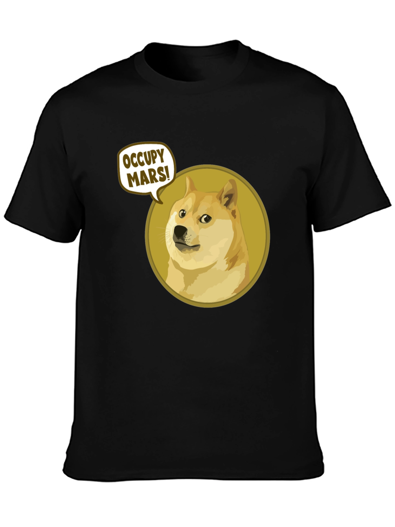 Occupy Mars Doge T-Shirt - Black