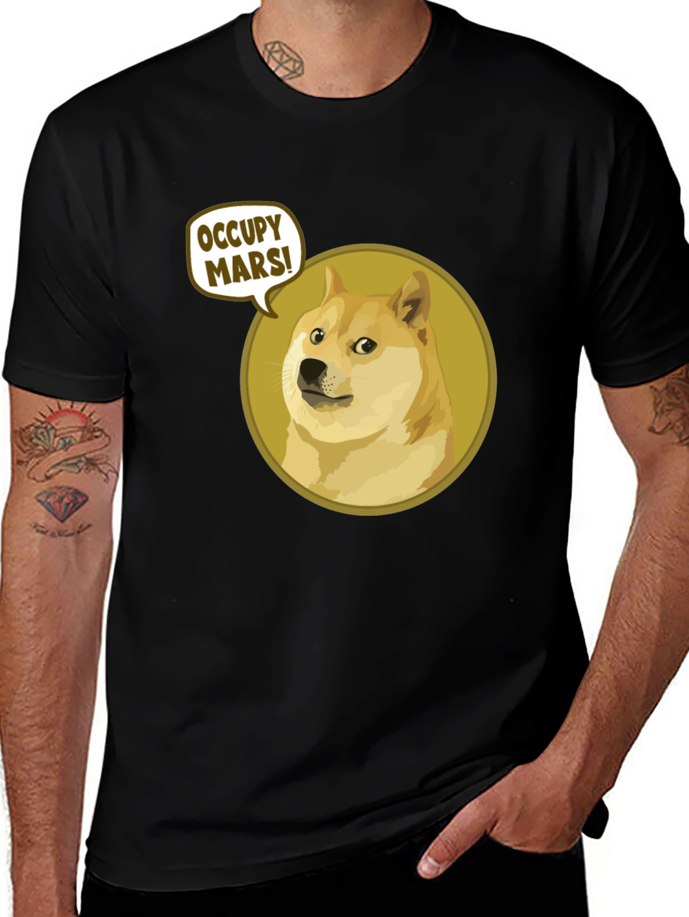 Occupy Mars Doge T-Shirt - Black