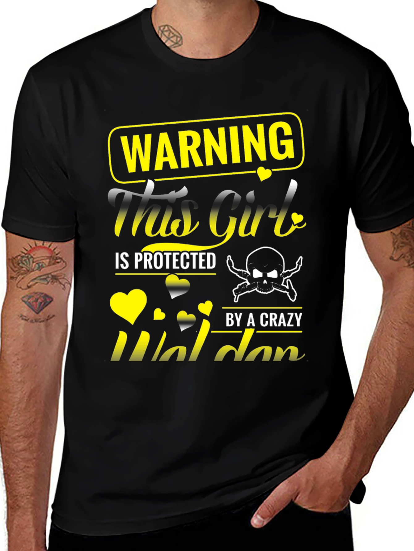Warning: This Girl Protected By Crazy Waldan T-Shirt