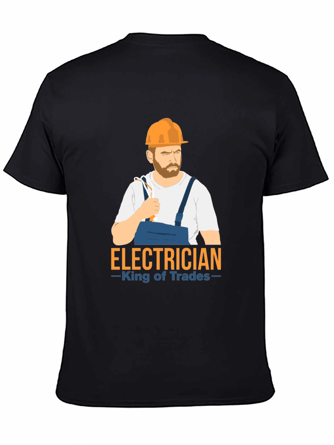 Electrician King of Trades Black T-Shirt