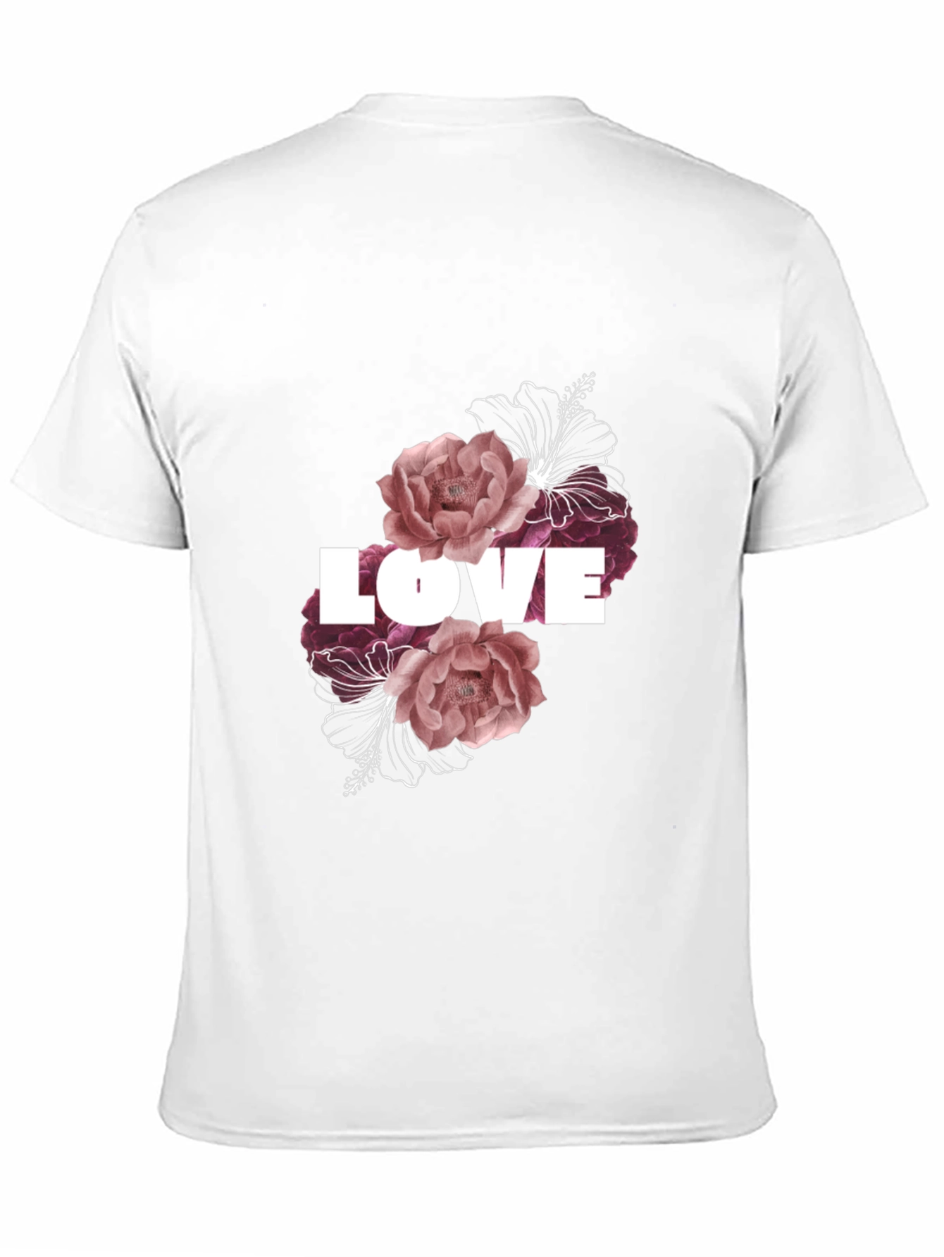 Floral Love T-Shirt - Black