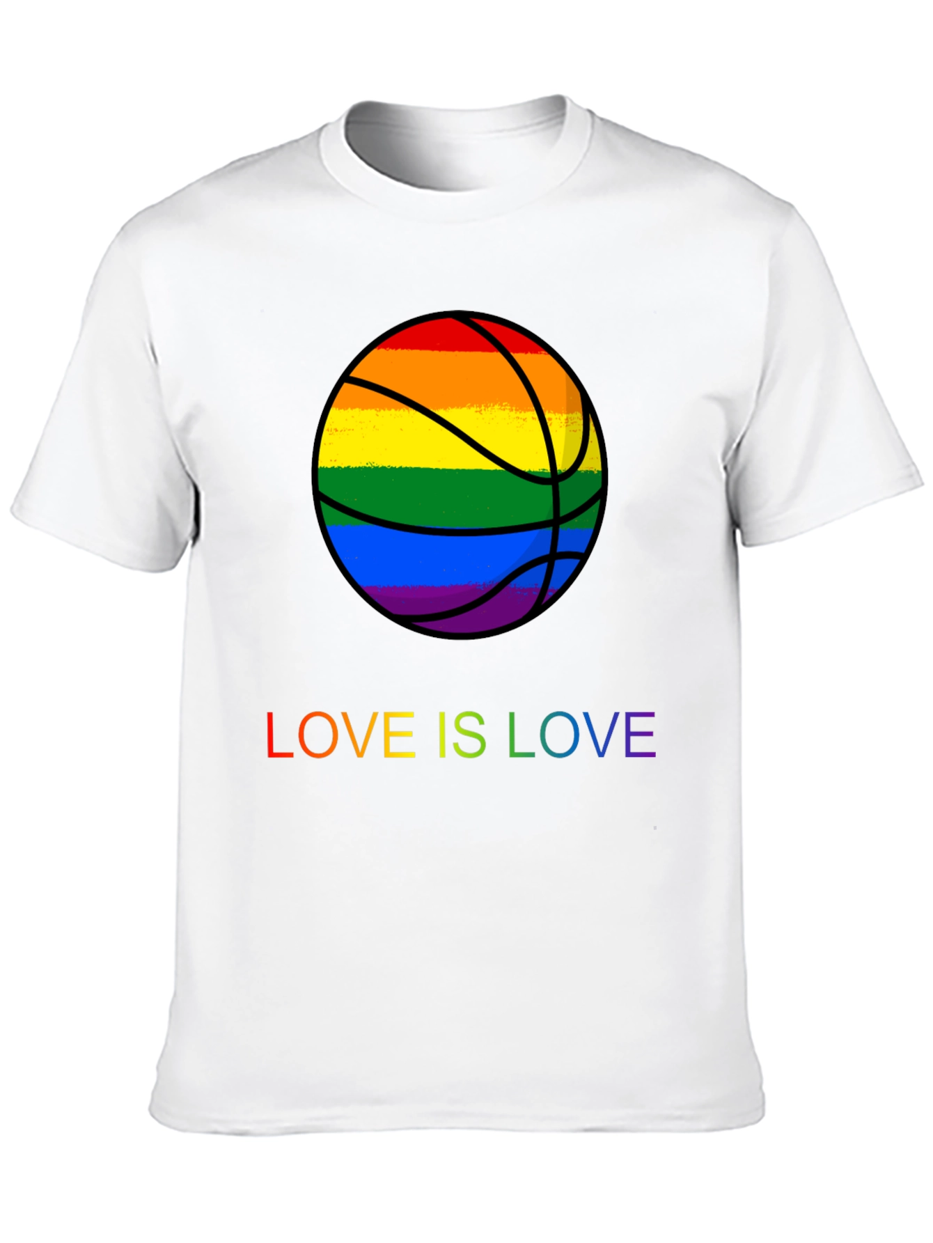 Rainbow Basketball Love is Love T-Shirt
