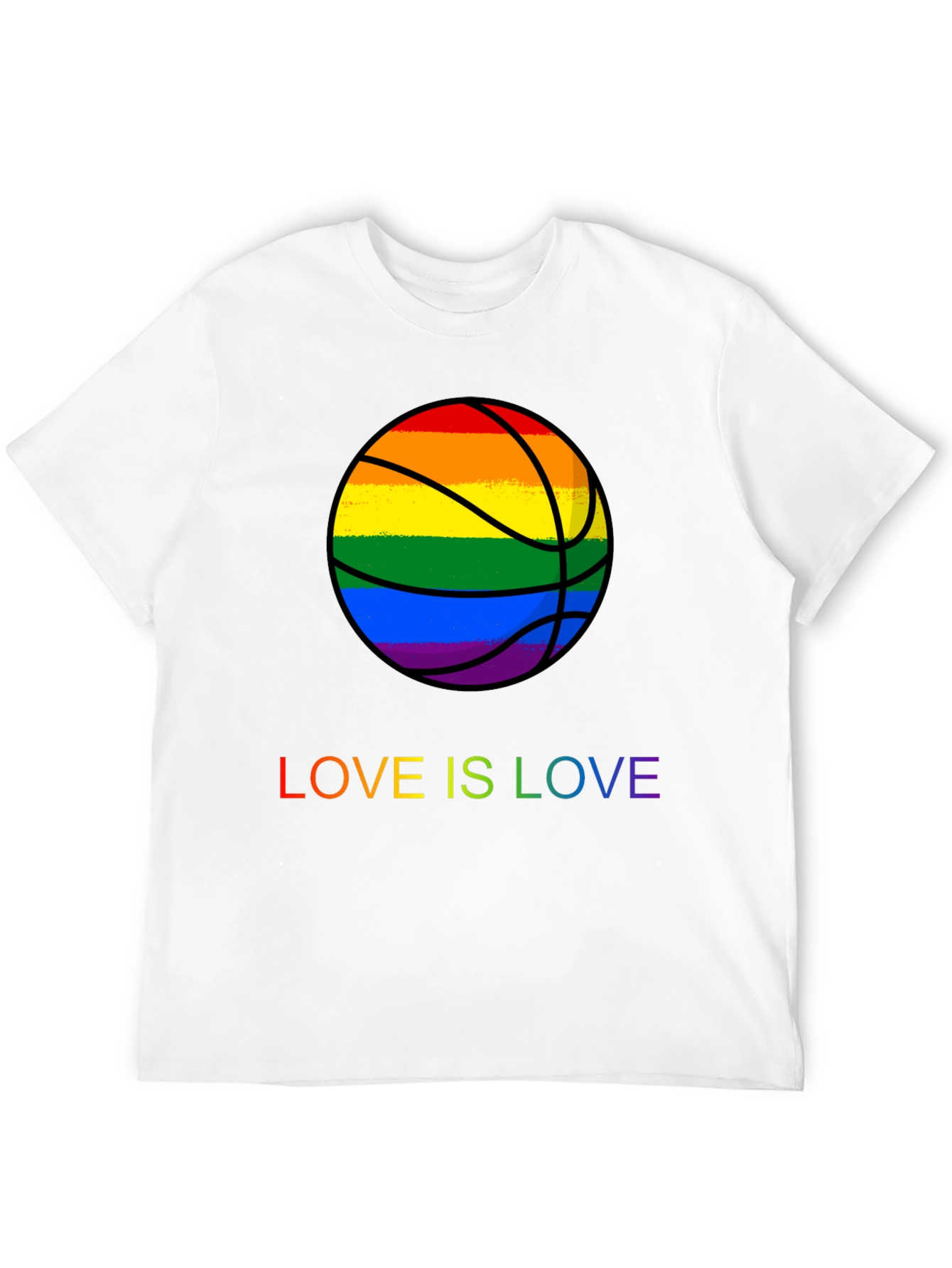 Rainbow Basketball Love is Love T-Shirt