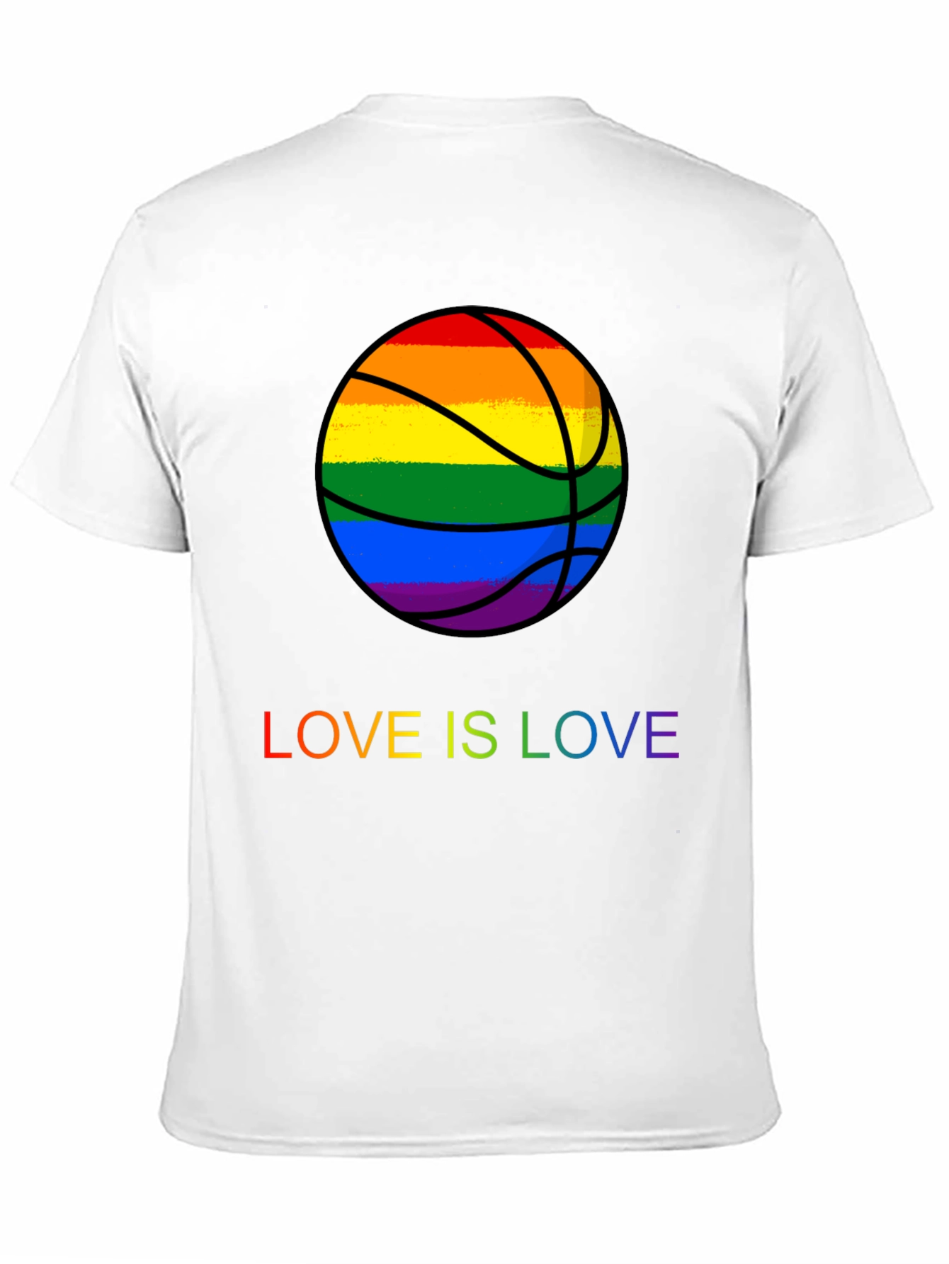 Rainbow Basketball Love is Love T-Shirt