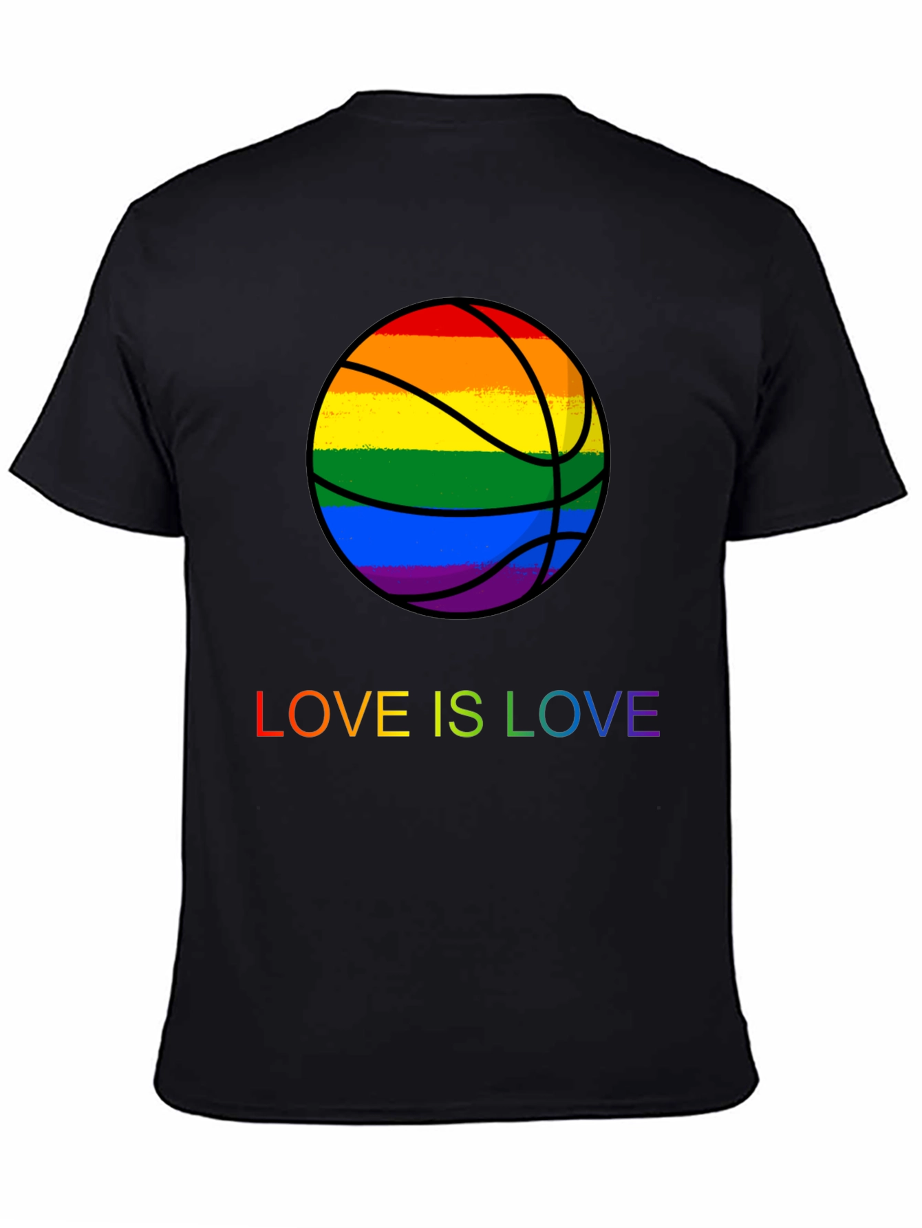 Rainbow Basketball Love is Love T-Shirt