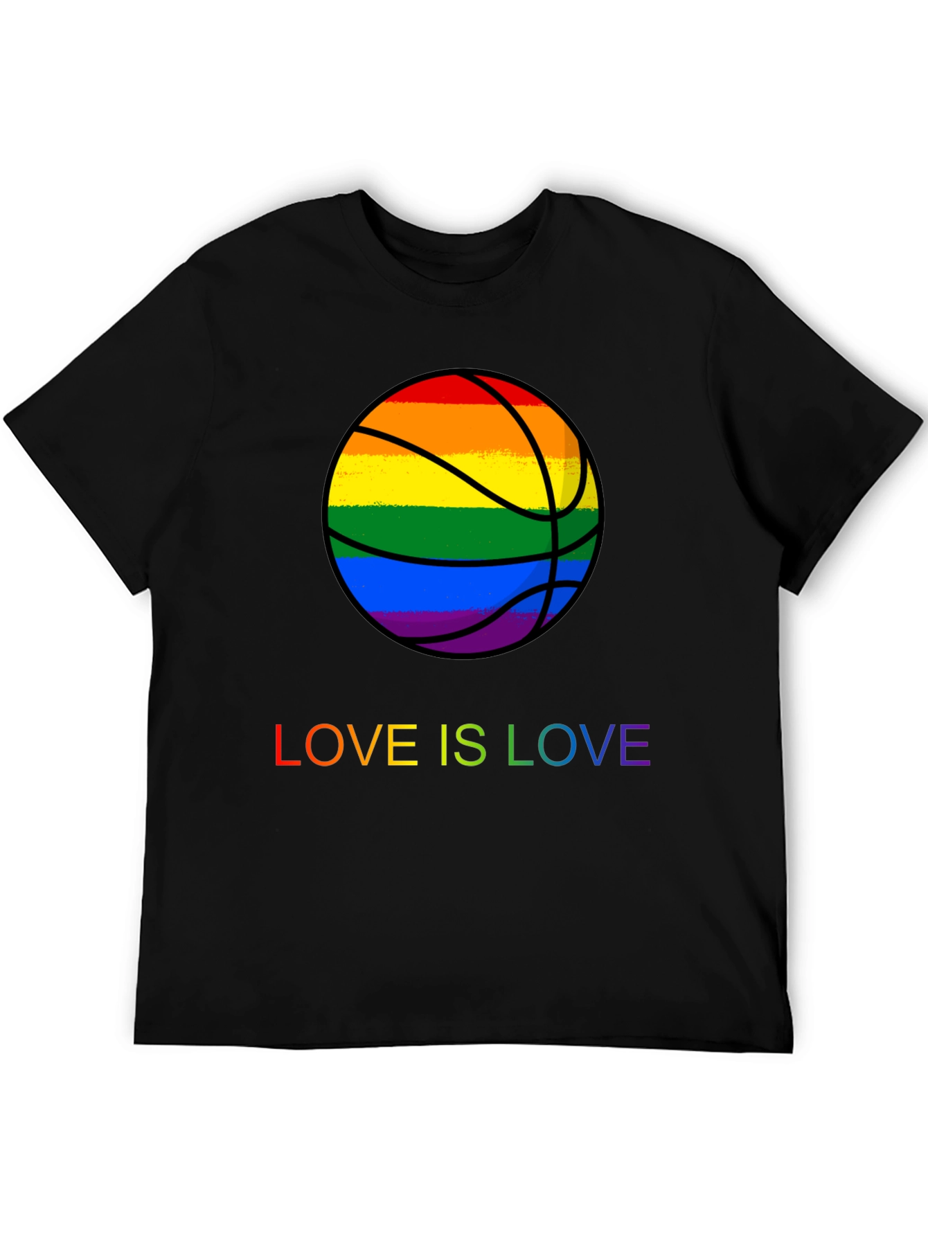 Rainbow Basketball Love is Love T-Shirt