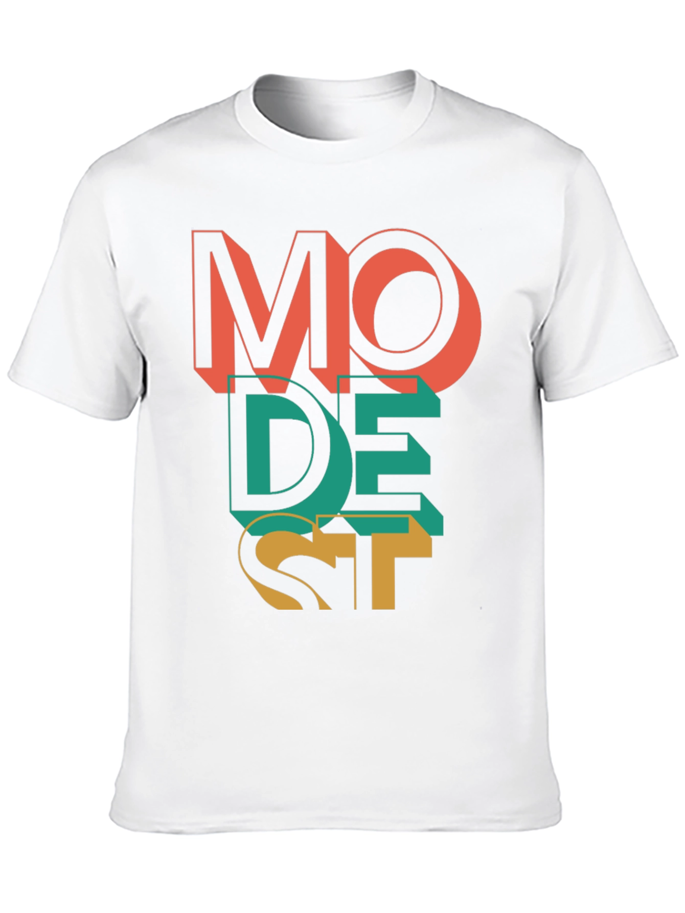 Modest Graphic Print Mens Black T-Shirt
