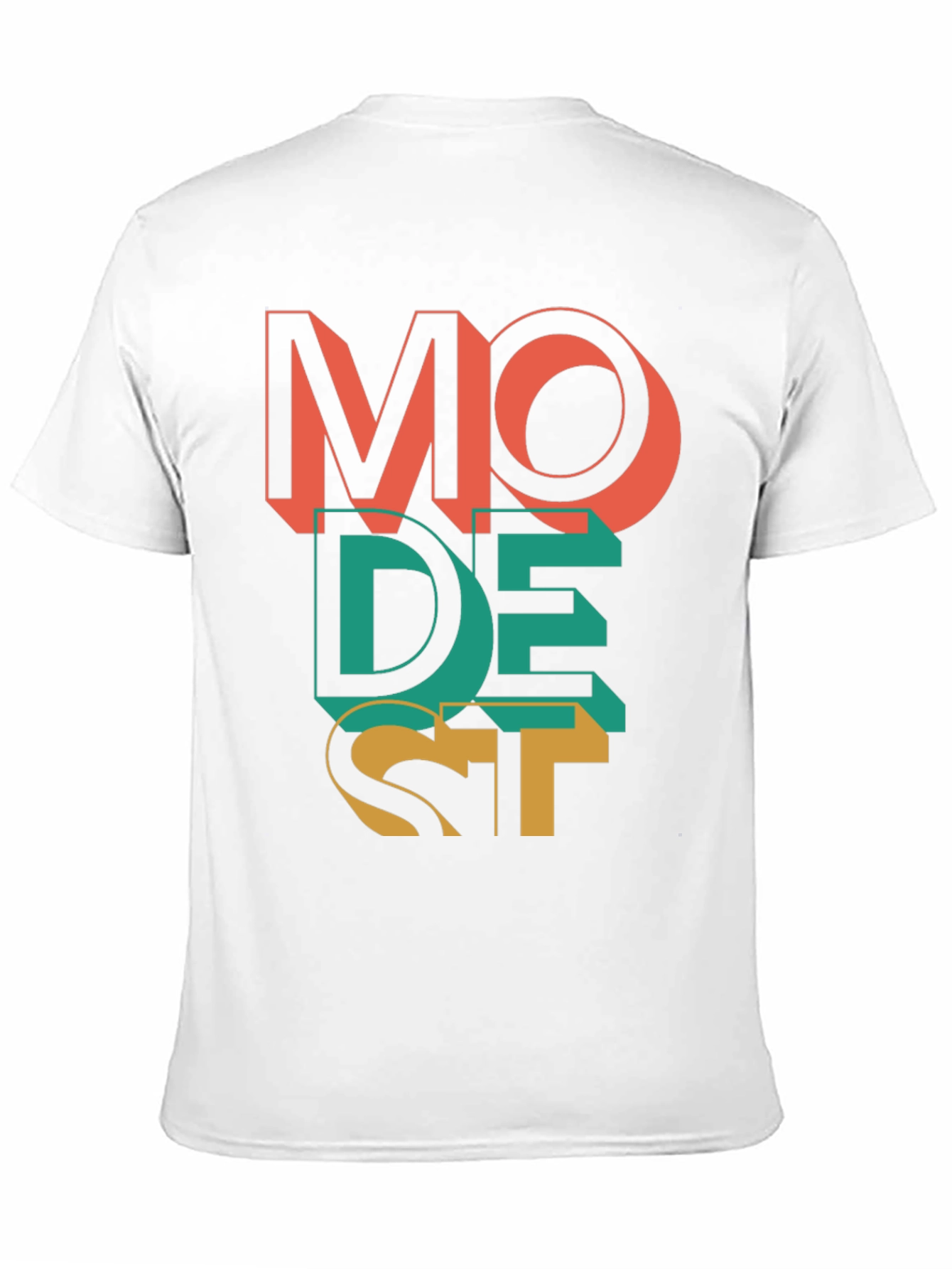 Modest Graphic Print Mens Black T-Shirt
