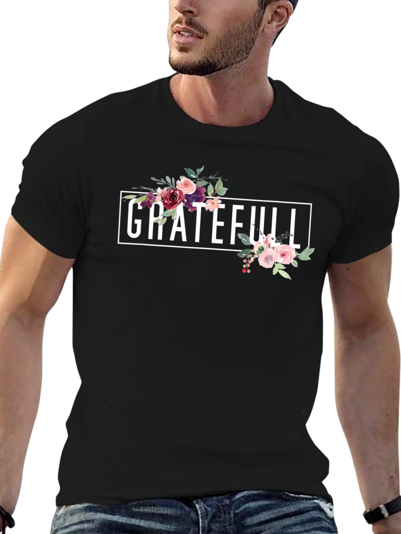 Grateful Floral T-Shirt - Stylish & Comfortable