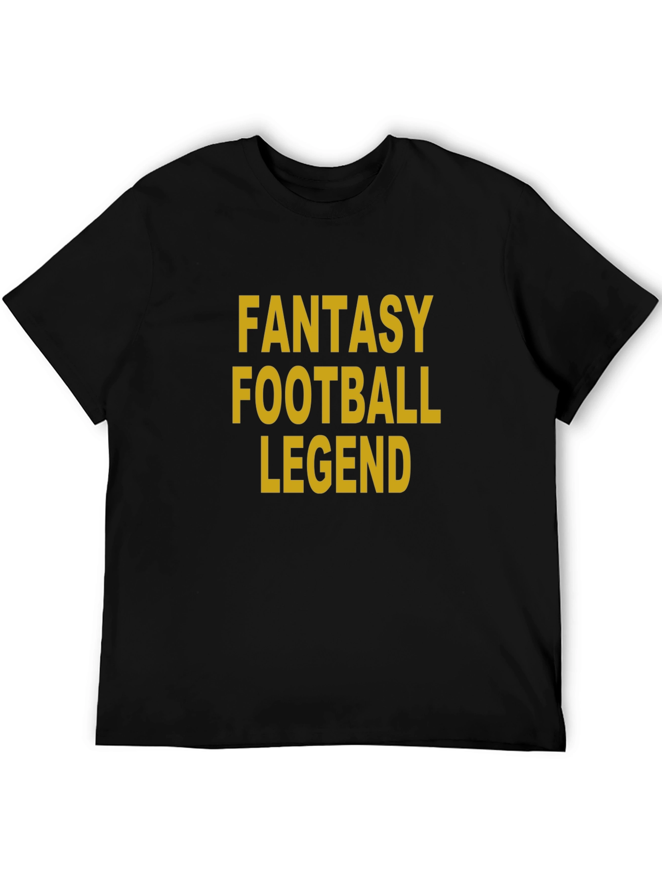 Fantasy Football Legend T-Shirt - Gold on Black Tee