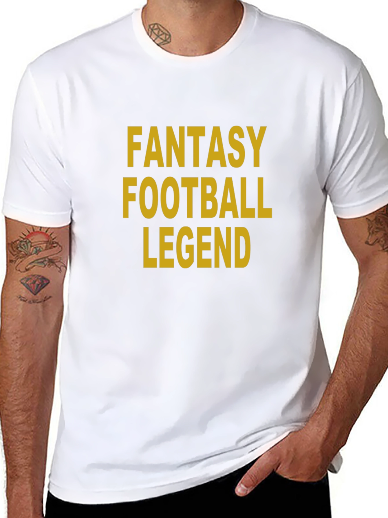 Fantasy Football Legend T-Shirt - Gold on Black Tee