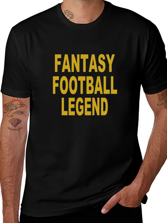 Fantasy Football Legend T-Shirt - Gold on Black Tee