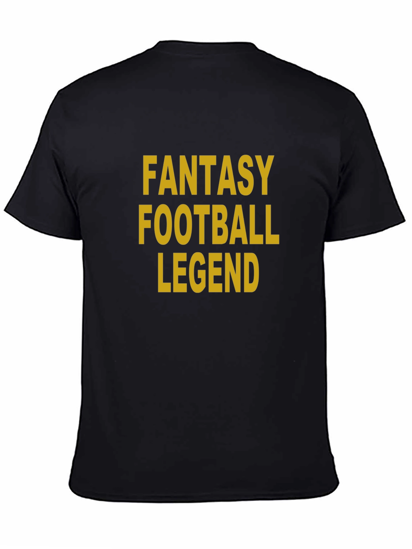 Fantasy Football Legend T-Shirt - Gold on Black Tee