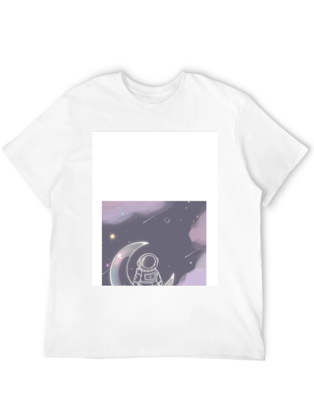 Astronaut on Moon Black T-Shirt