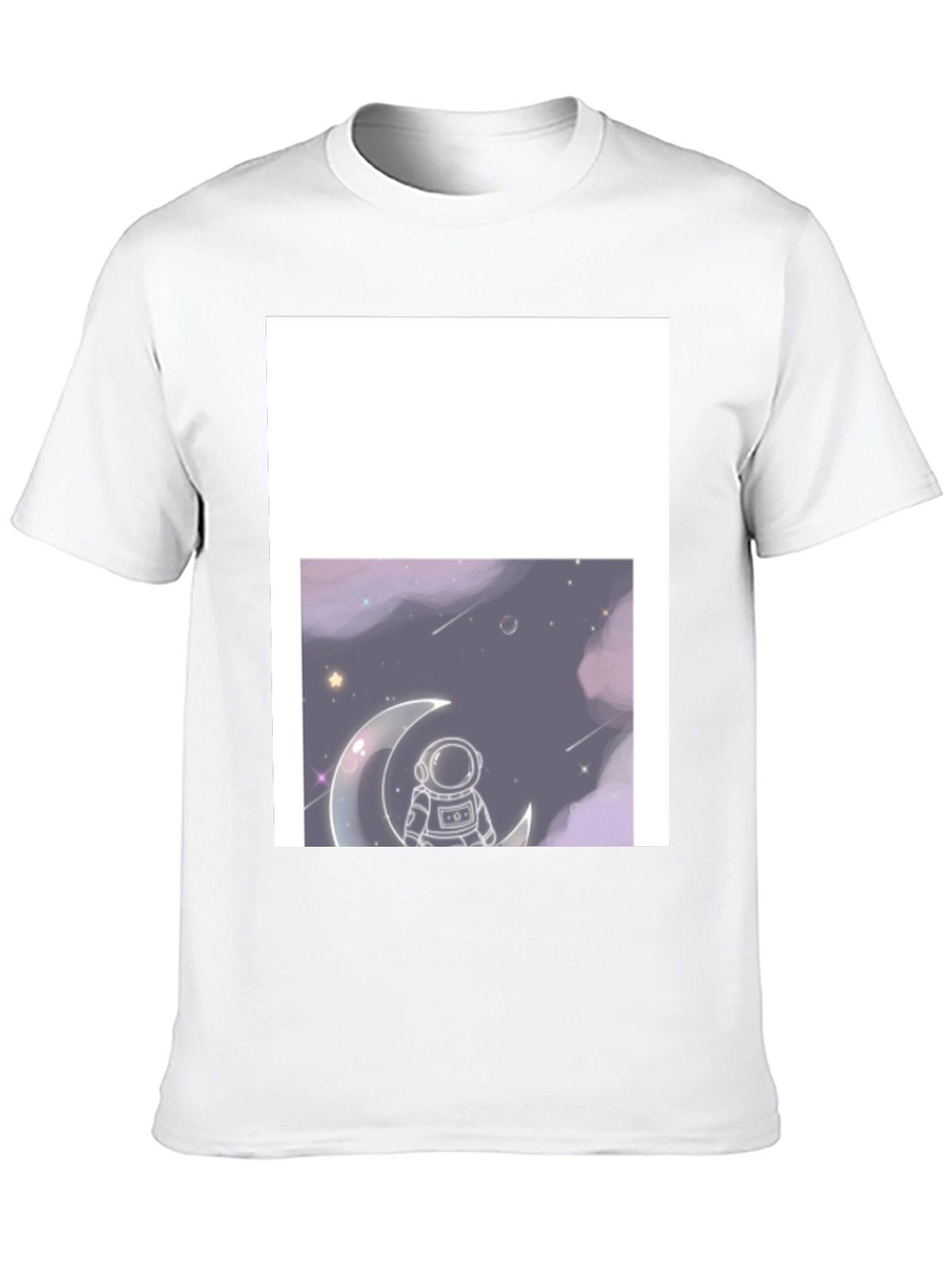Astronaut on Moon Black T-Shirt