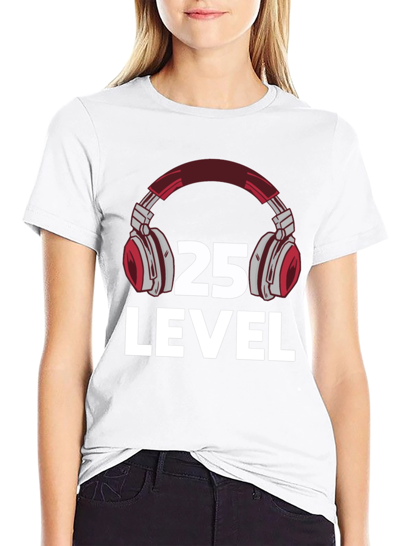 Level 25 Gaming Headset Graphic Tee - Black