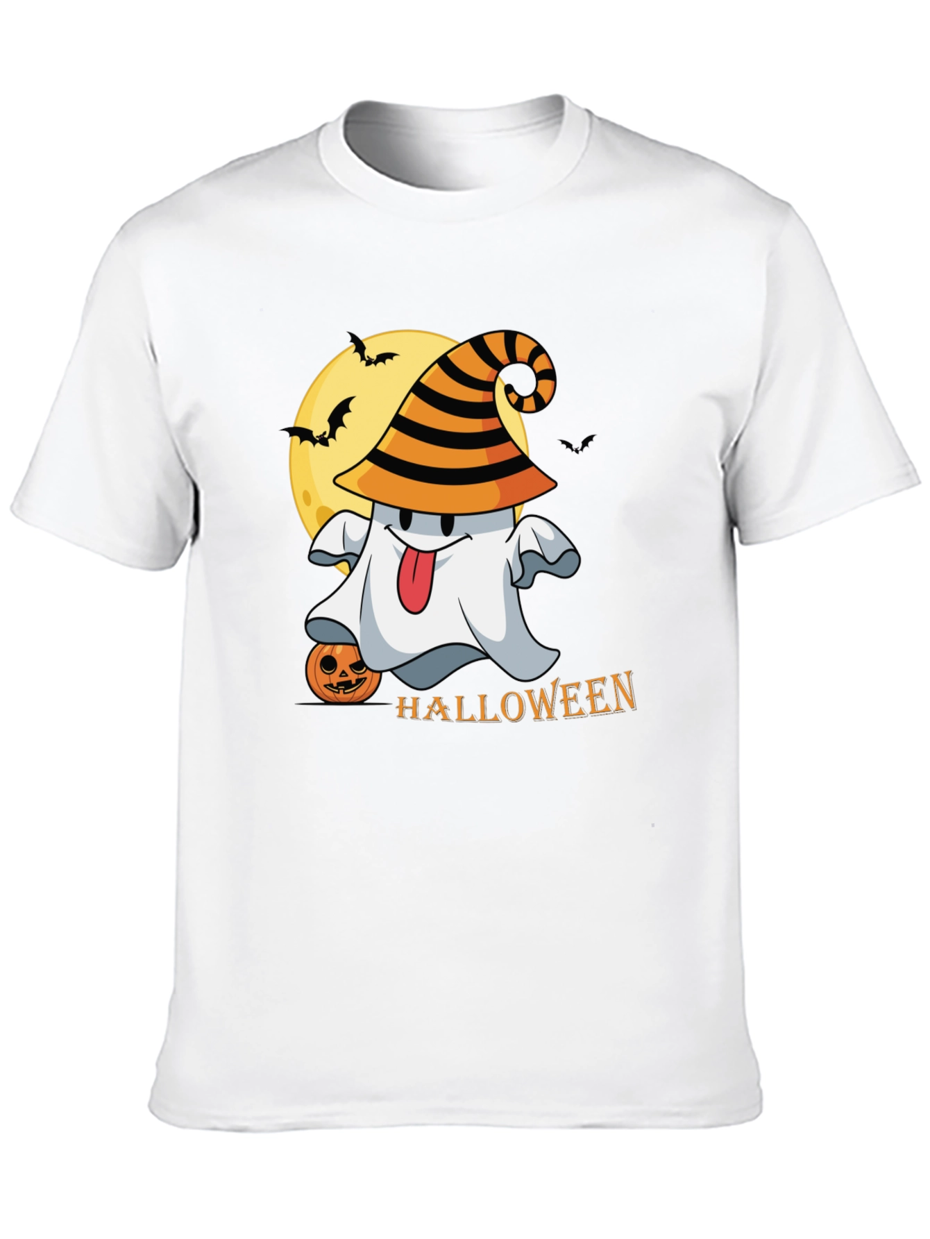 Halloween Ghost Graphic Tee - Spooky Season