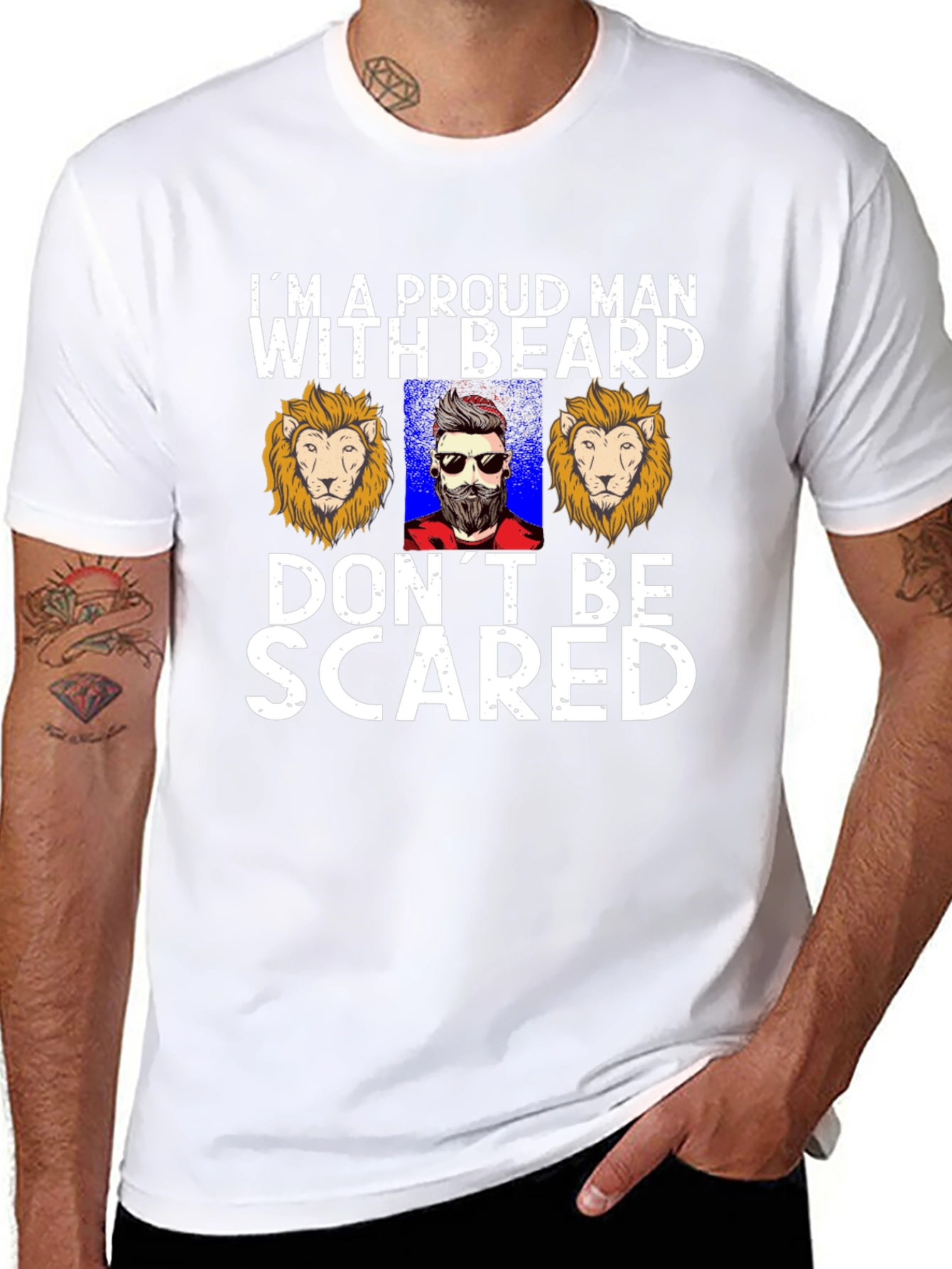 Proud Beard Man Graphic T-Shirt