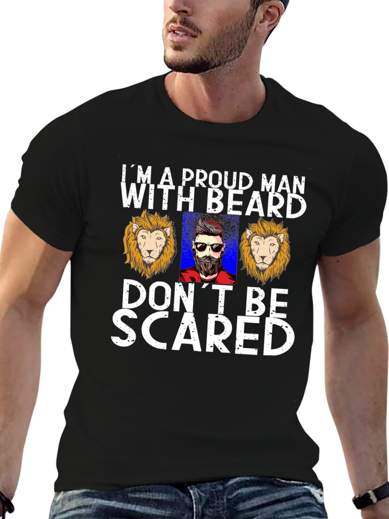 Proud Beard Man Graphic T-Shirt