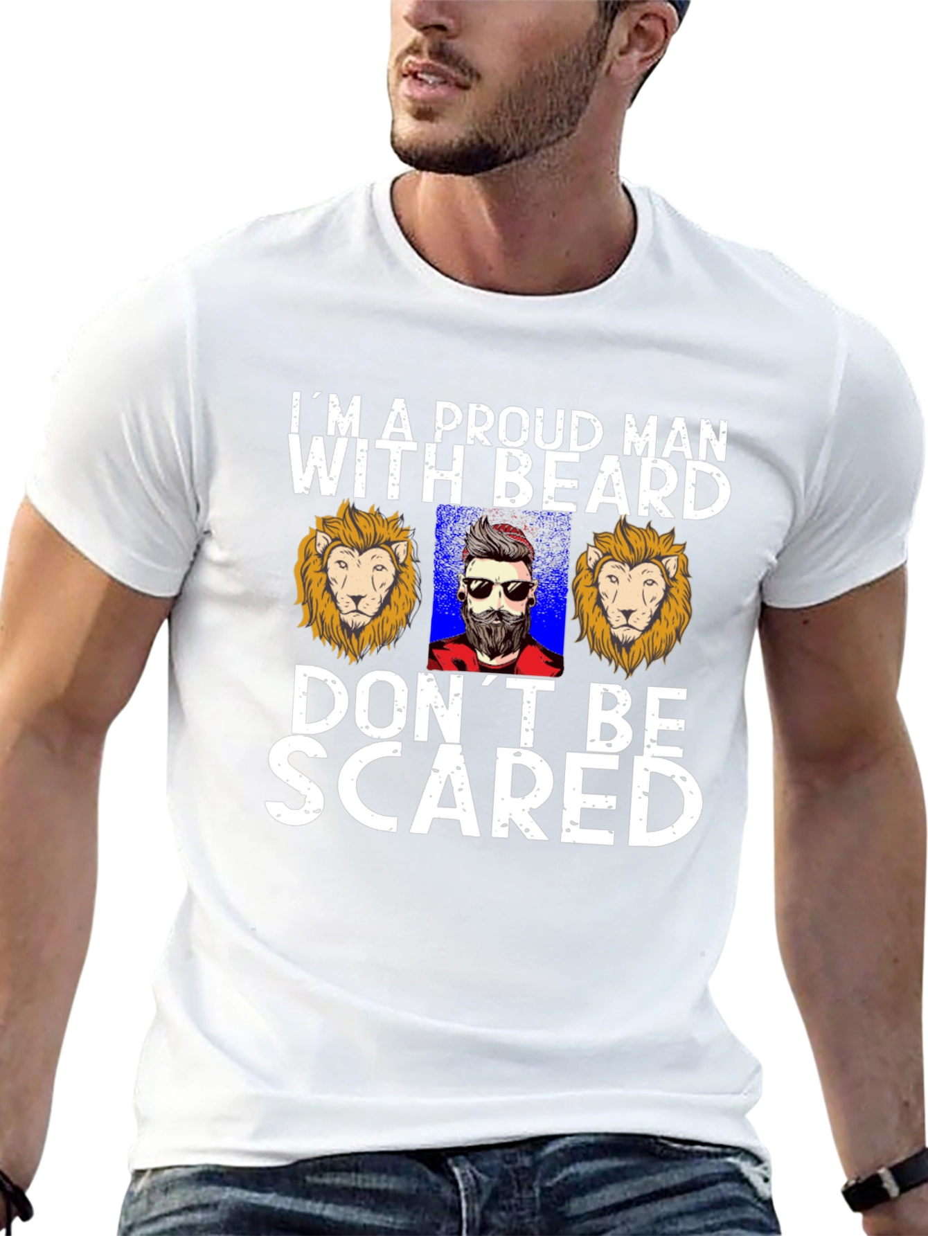 Proud Beard Man Graphic T-Shirt