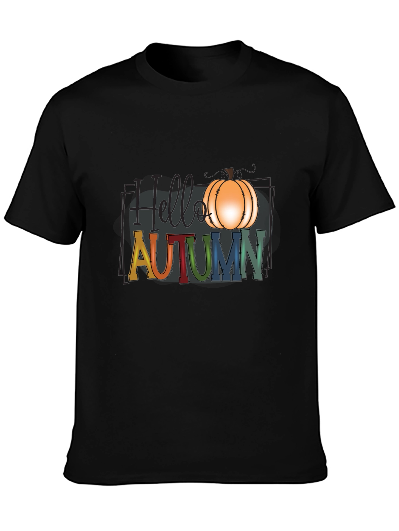 Hello Autumn Pumpkin Graphic T-Shirt