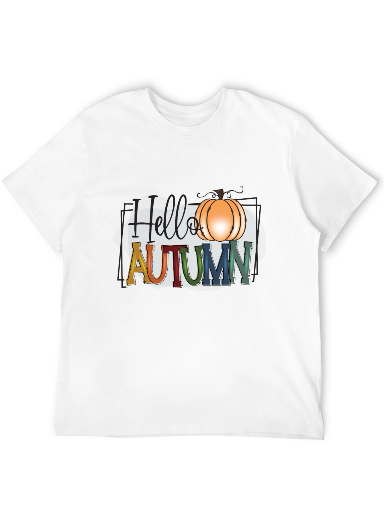 Hello Autumn Pumpkin Graphic T-Shirt