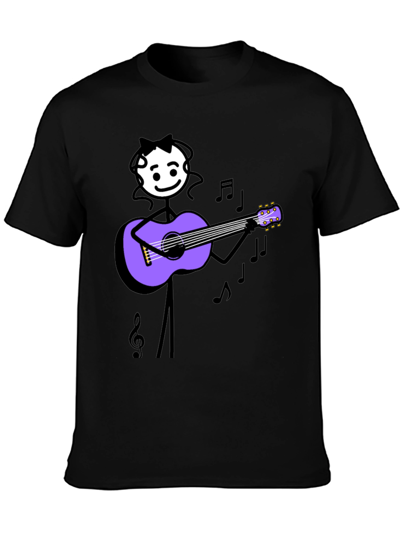 Stick Figure Musician Graphic Tee