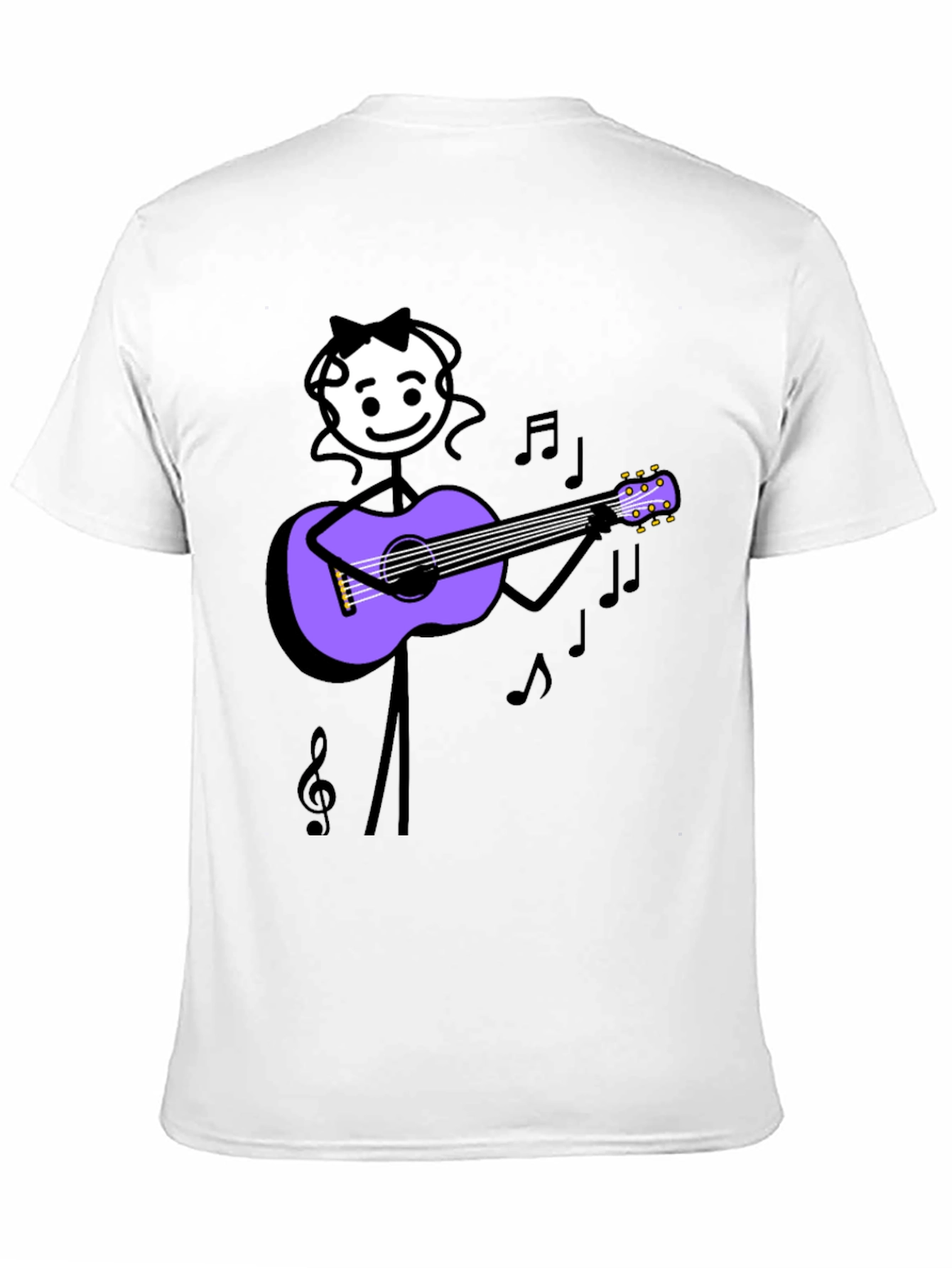 Stick Figure Musician Graphic Tee
