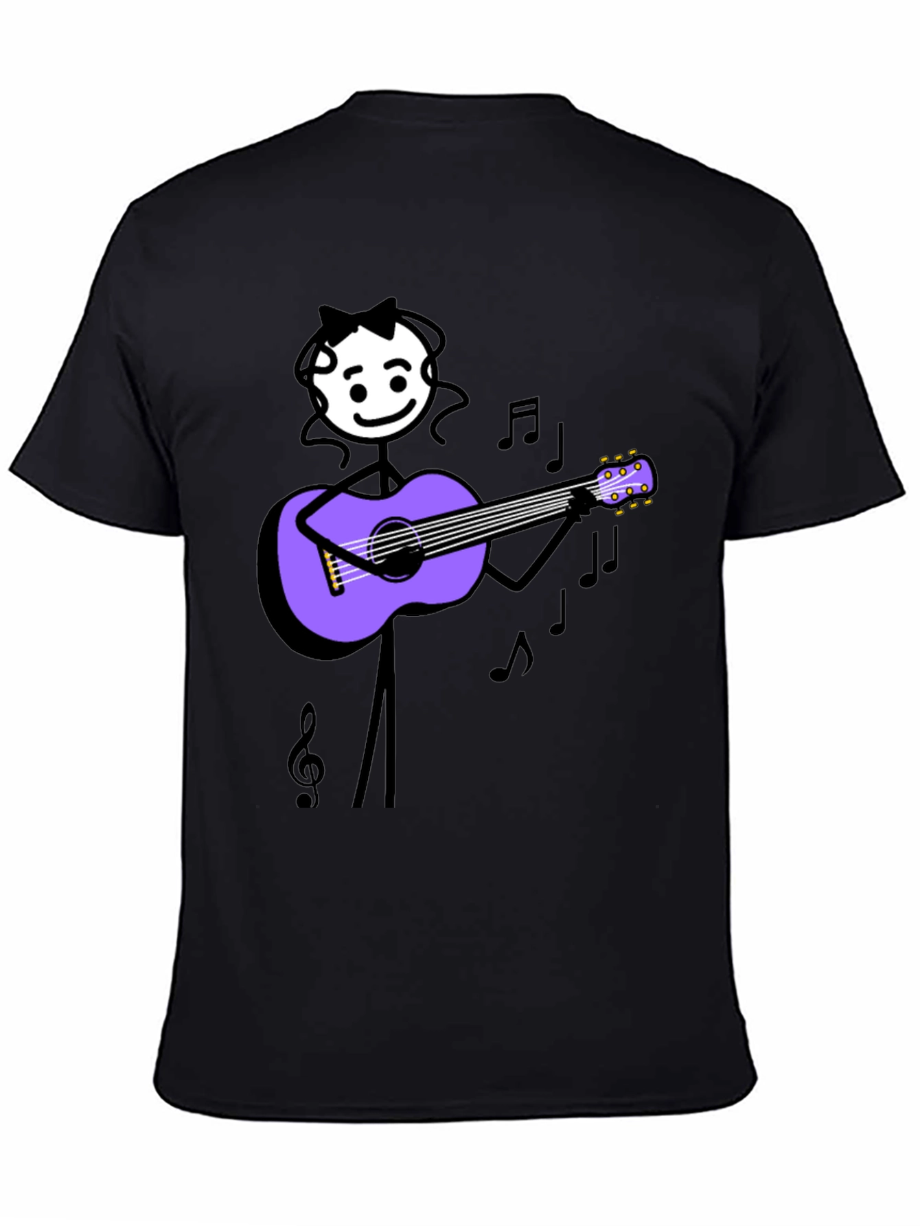 Stick Figure Musician Graphic Tee