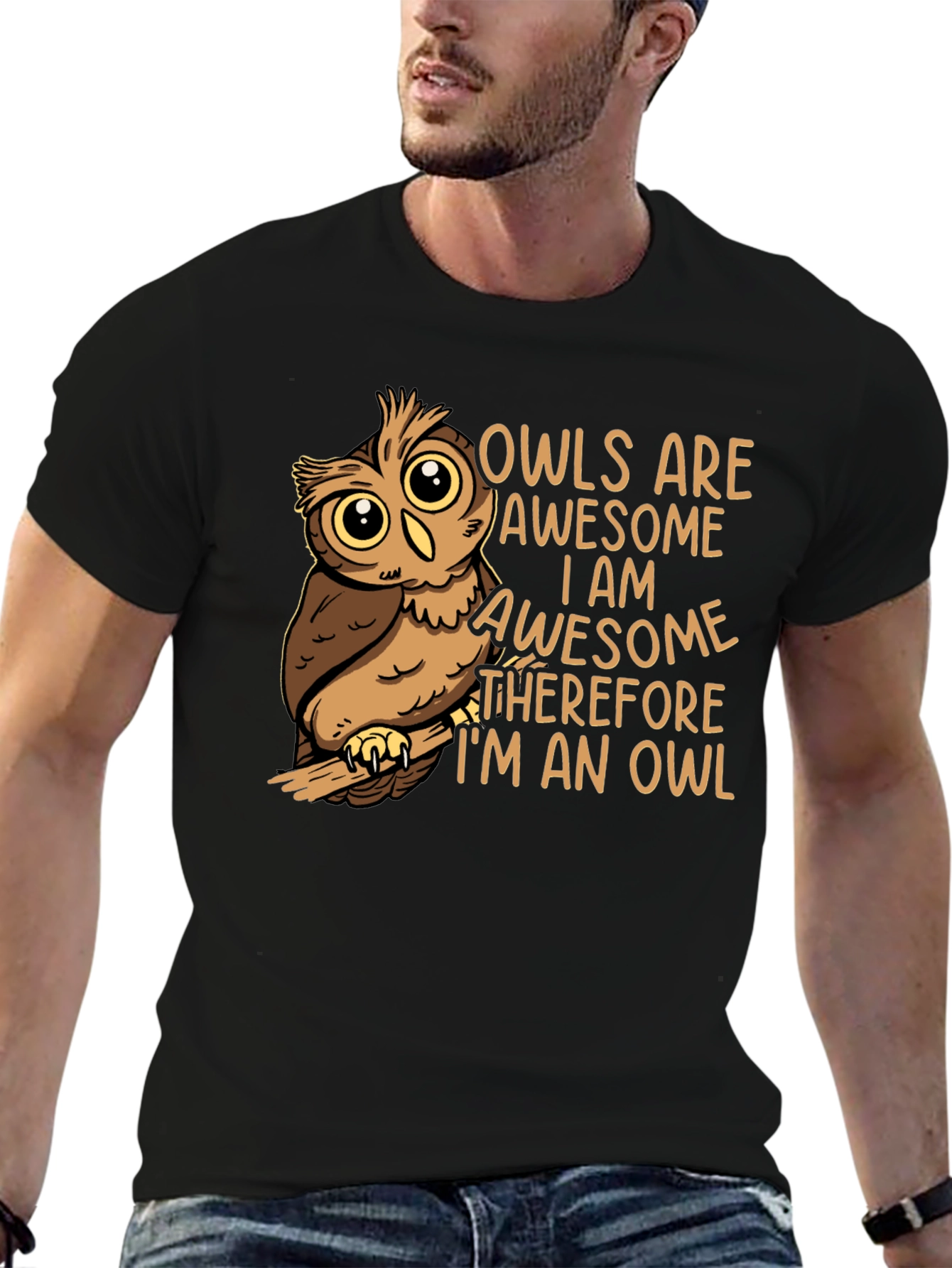 Awesome Owl Graphic T-Shirt - Soft Cotton Blend