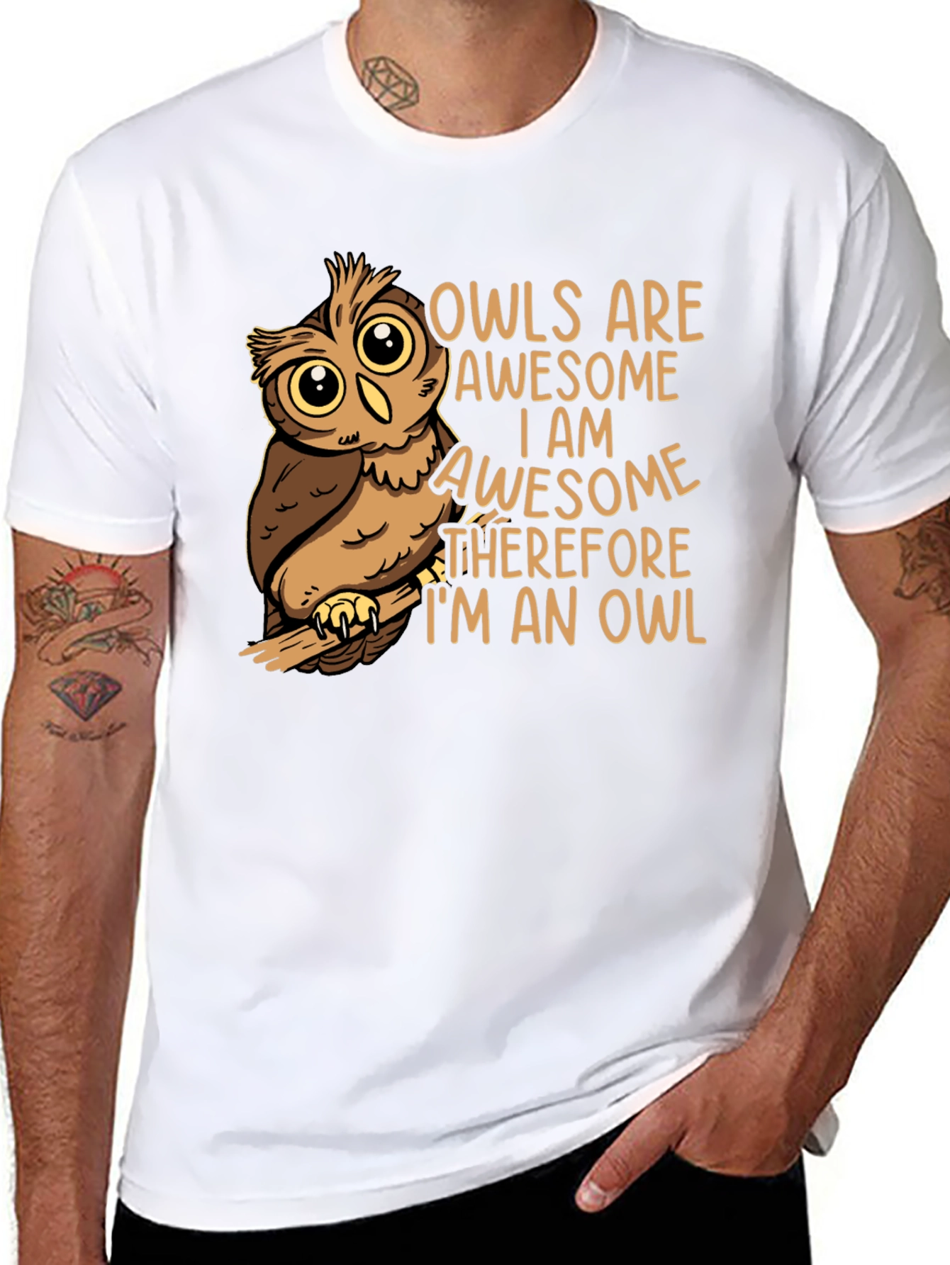 Awesome Owl Graphic T-Shirt - Soft Cotton Blend