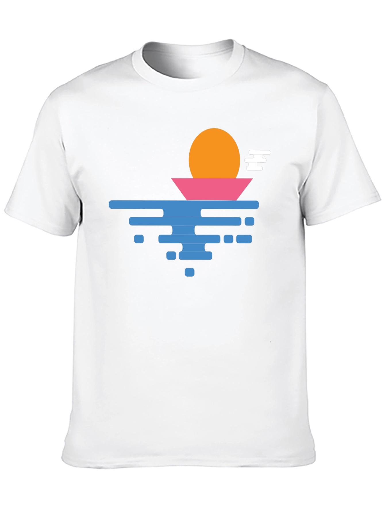 Sunset Graphic Tee - Retro Style Cotton T-Shirt