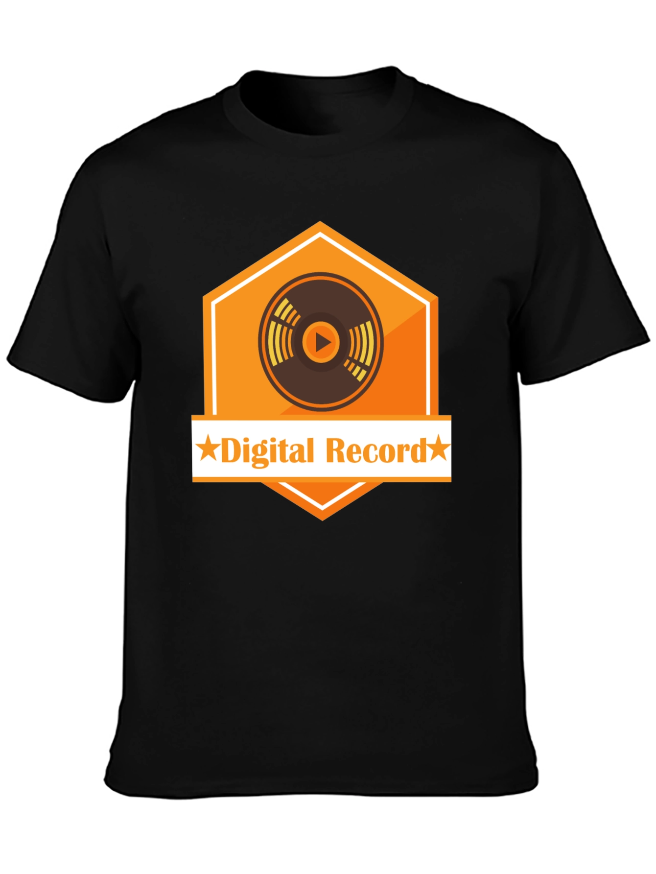 Digital Record Graphic Tee - Black