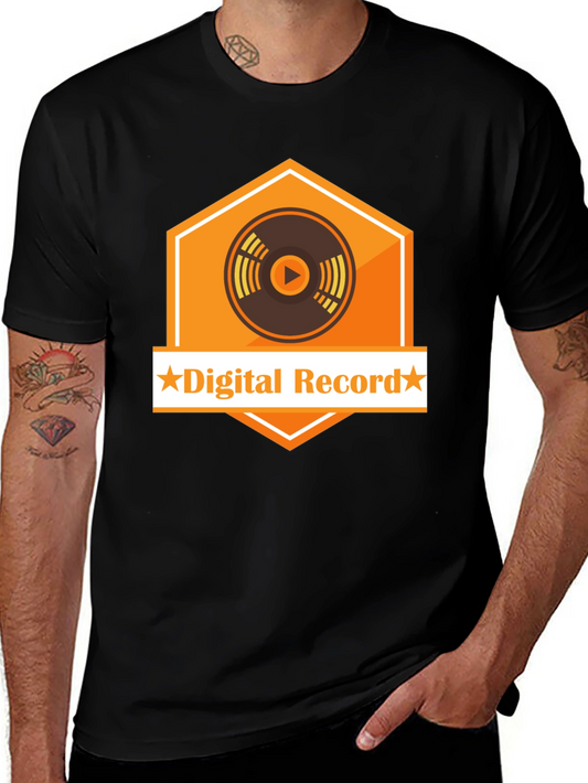 Digital Record Graphic Tee - Black