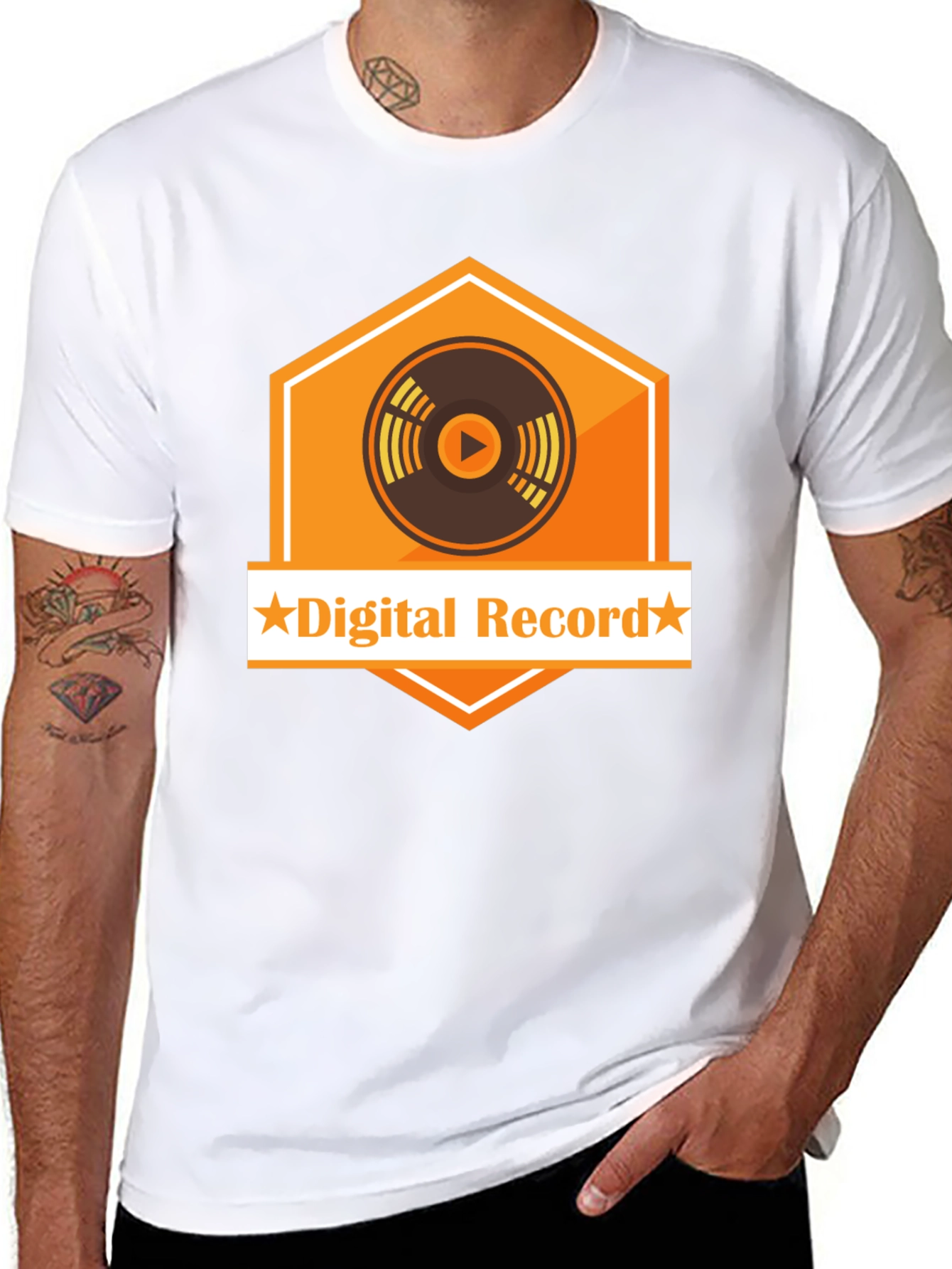 Digital Record Graphic Tee - Black