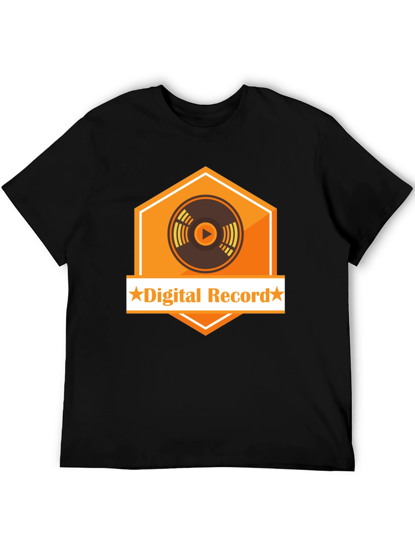 Digital Record Graphic Tee - Black
