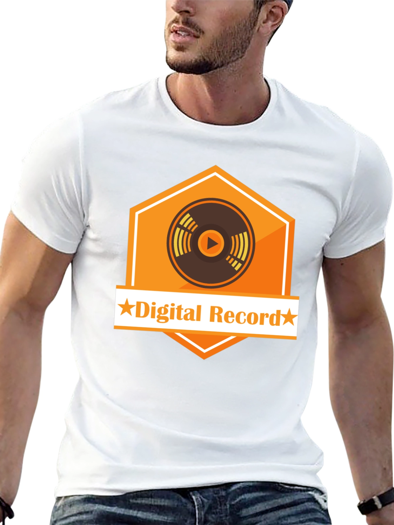 Digital Record Graphic Tee - Black