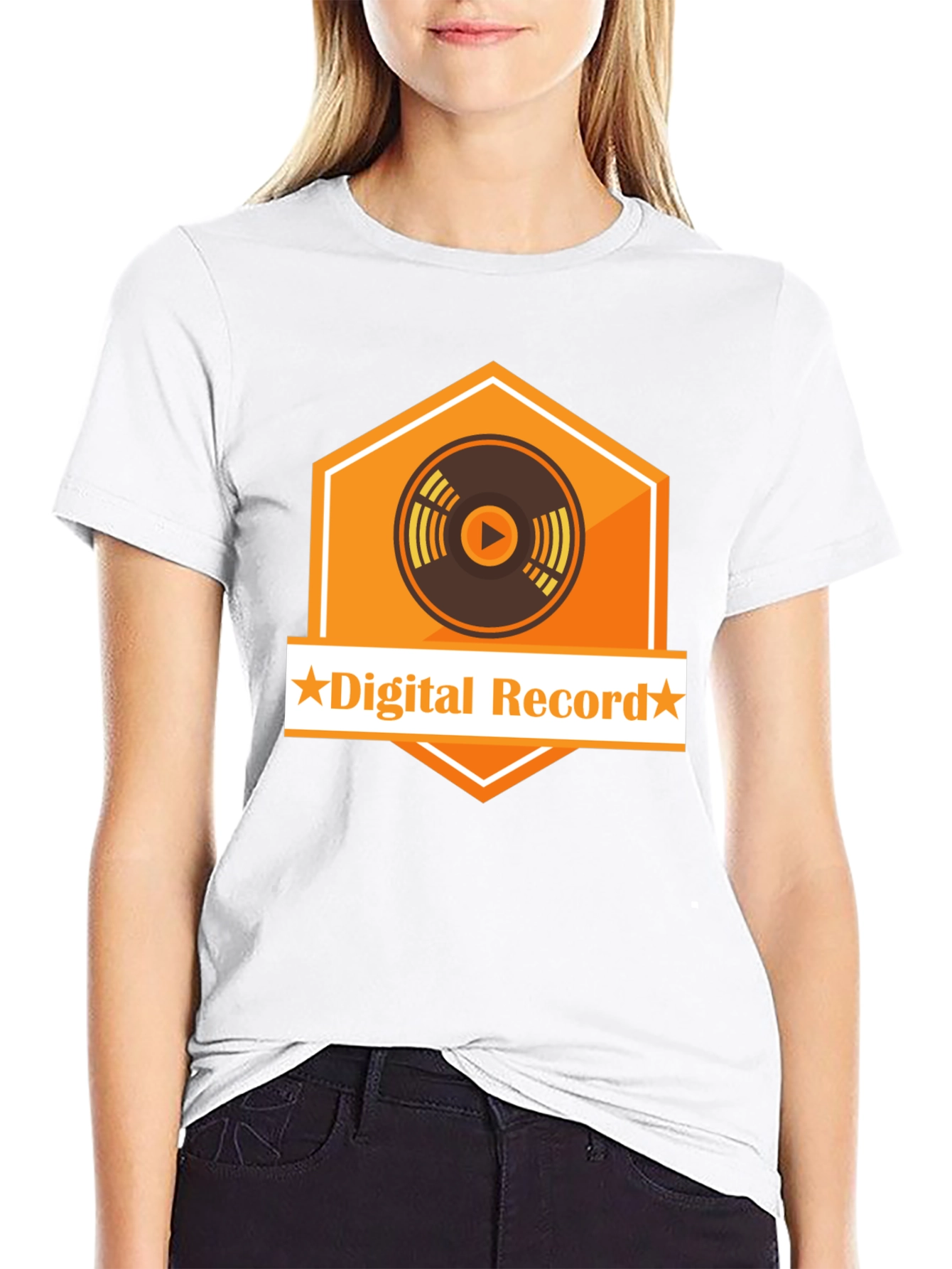 Digital Record Graphic Tee - Black