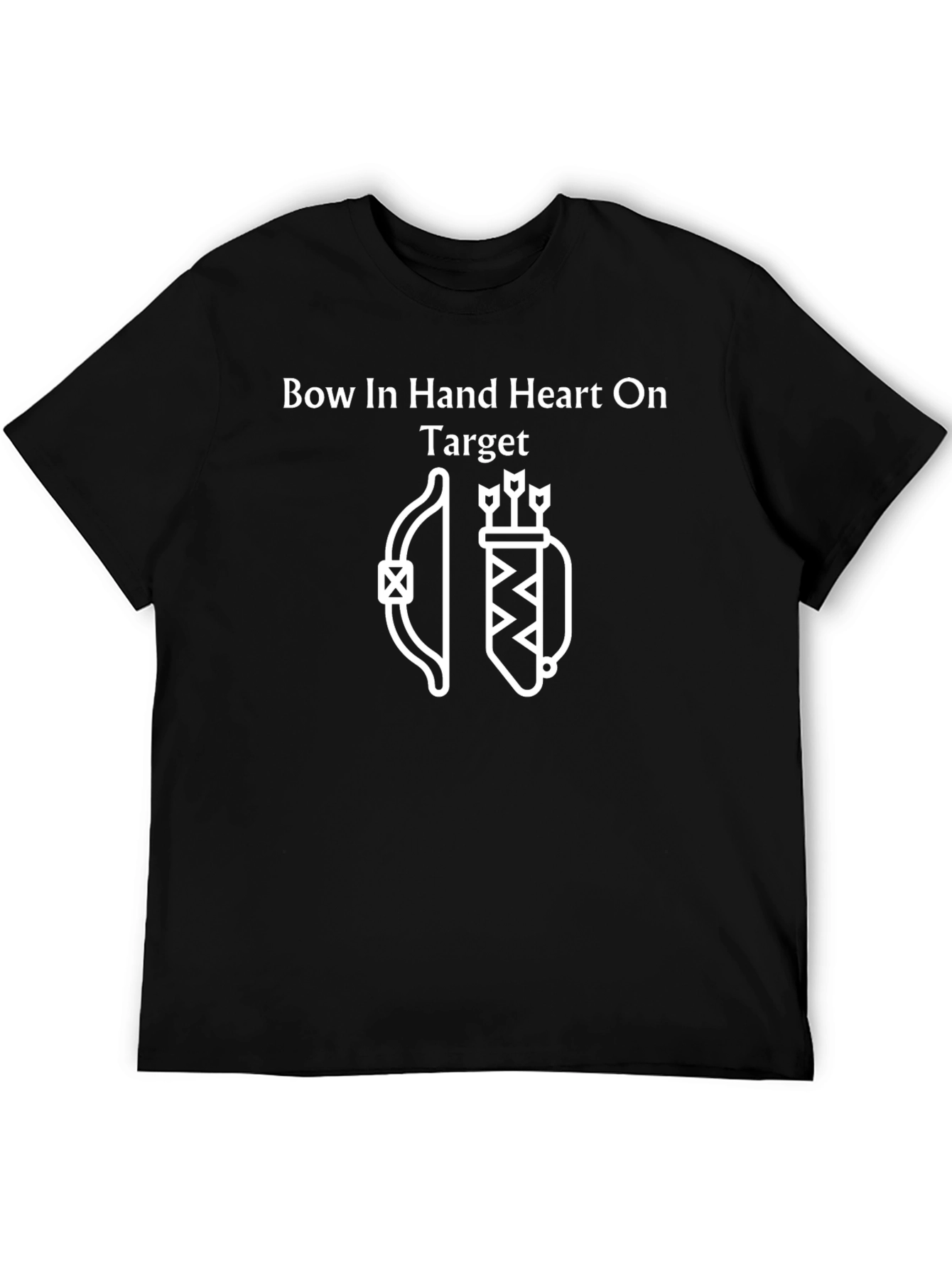 Archery T-Shirt - Bow In Hand Heart on Target