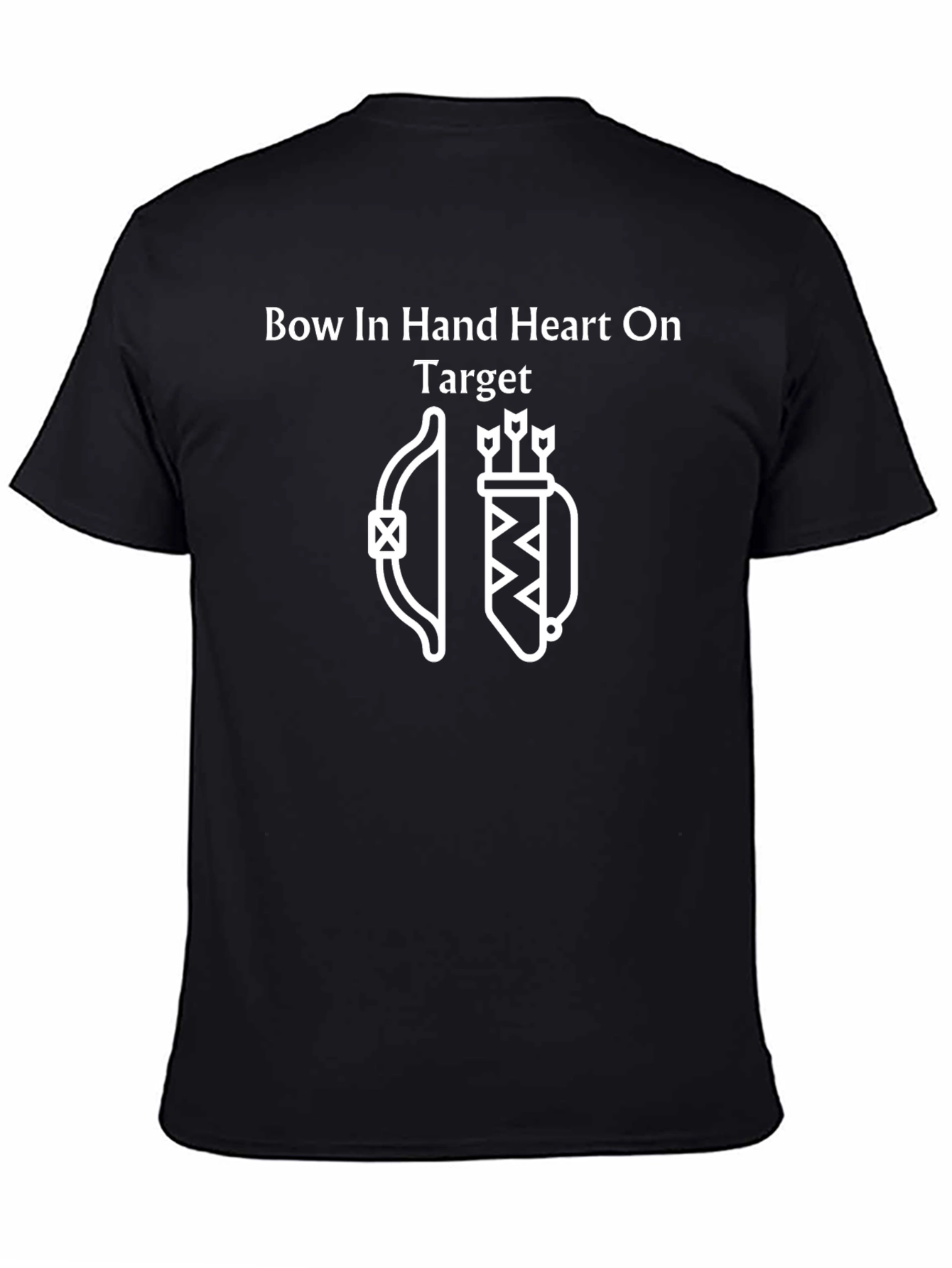 Archery T-Shirt - Bow In Hand Heart on Target