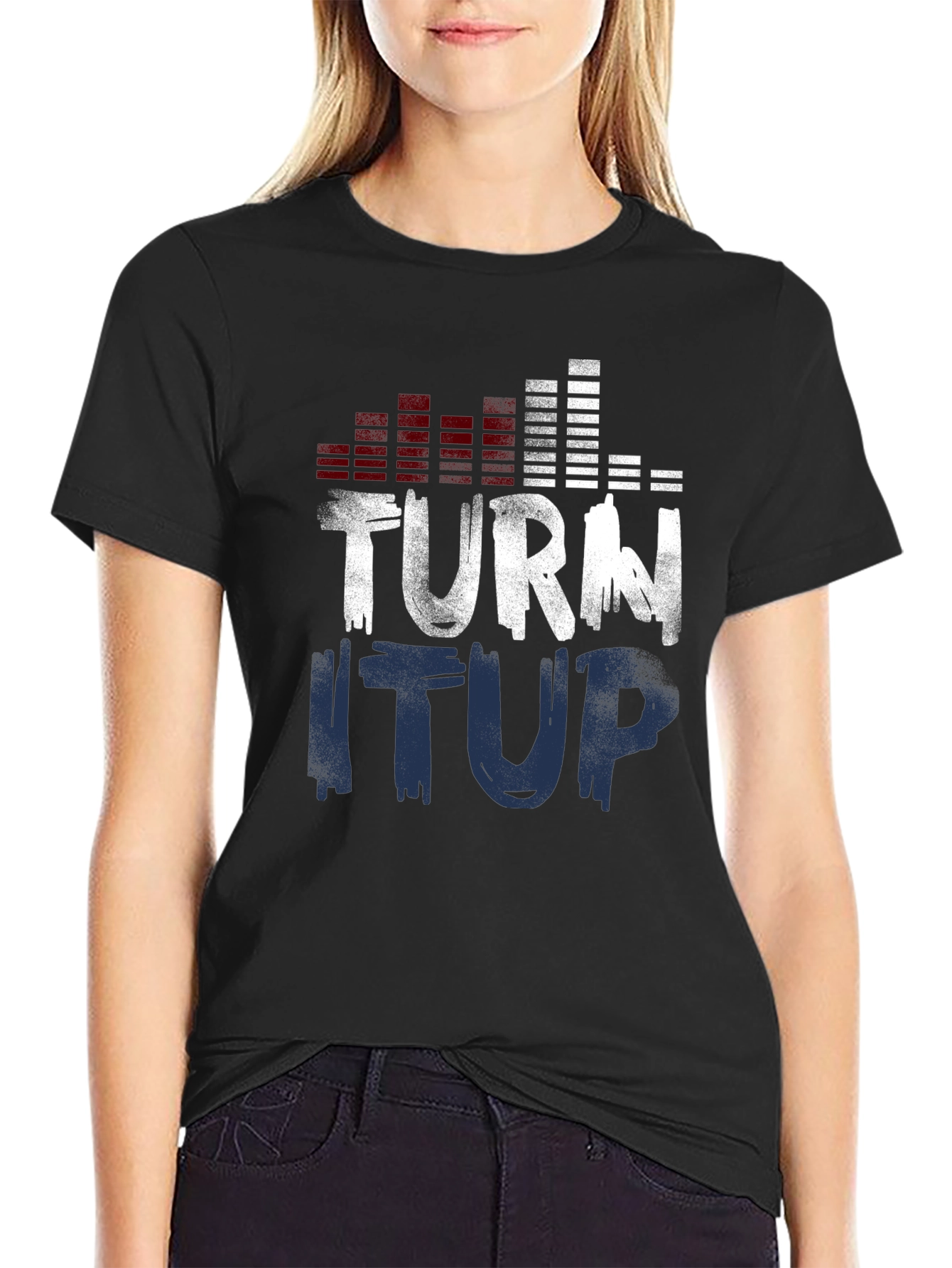 Turn It Up Graphic Tee - Patriotic Party Shirt
