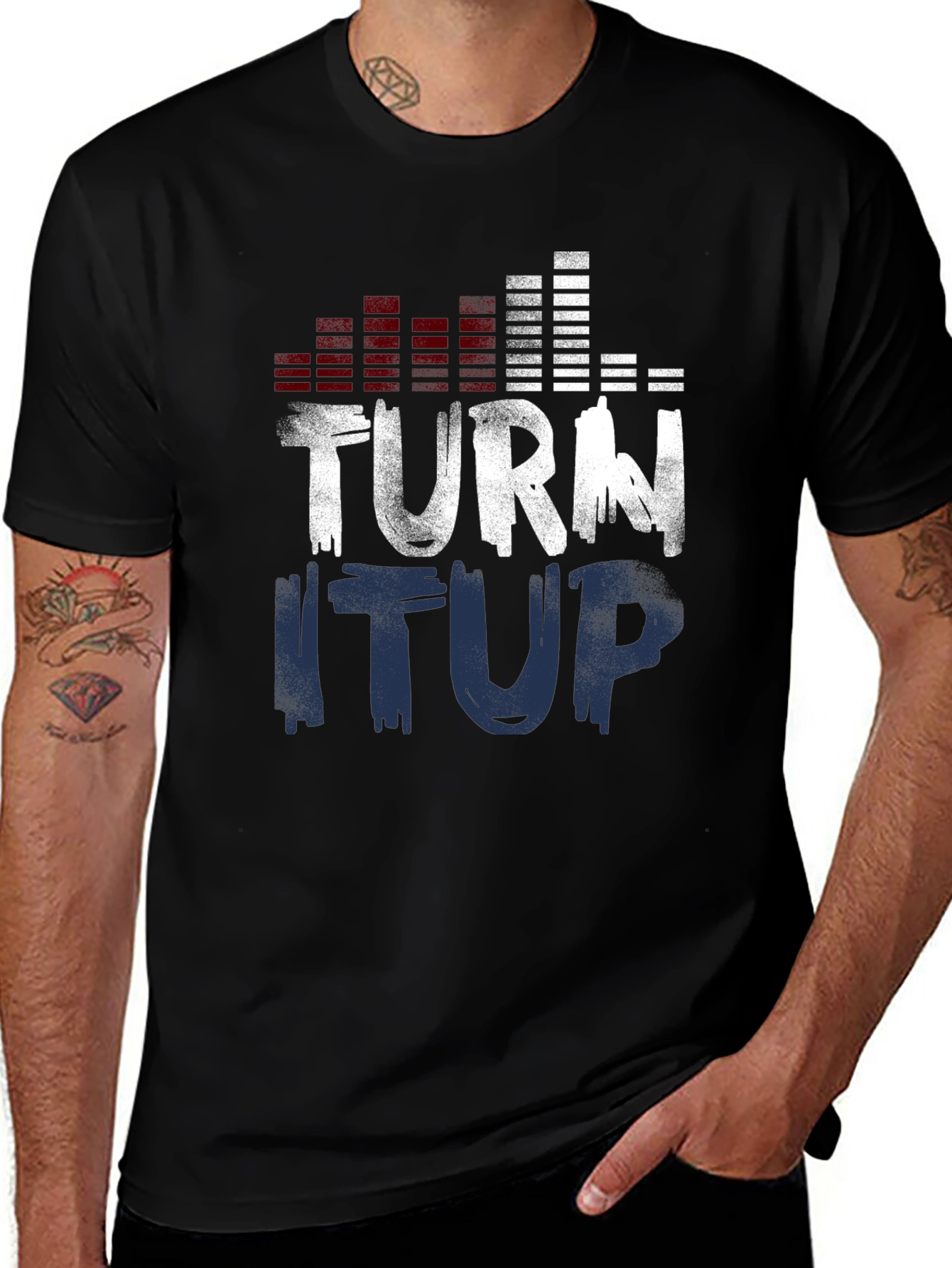 Turn It Up Graphic Tee - Patriotic Party Shirt
